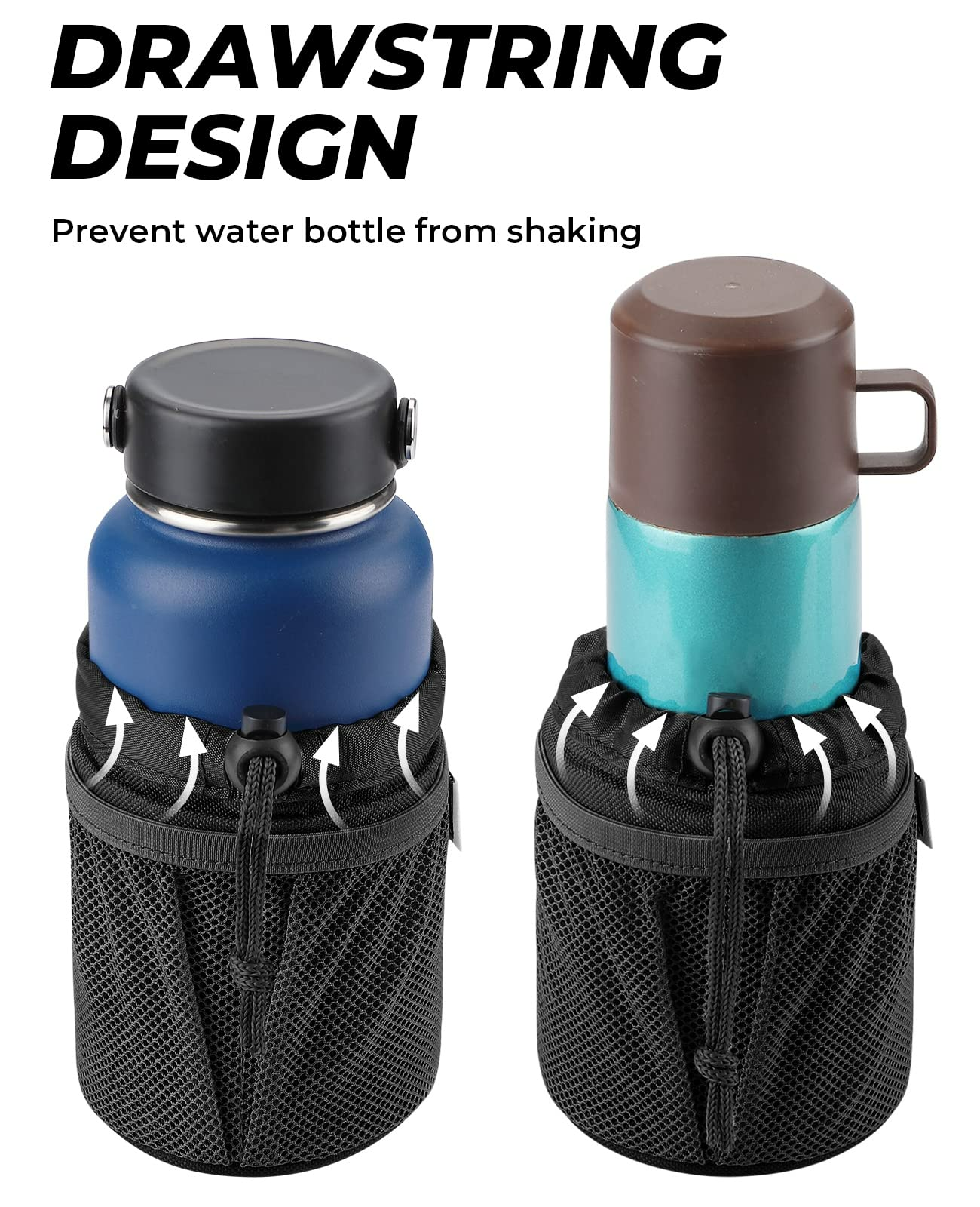 Photo of Universal Oxford Fabric Cup Holder with 0.6"-1.5" Alligator Clamp by Kemimoto - Premium for UTVs / Side by Sides