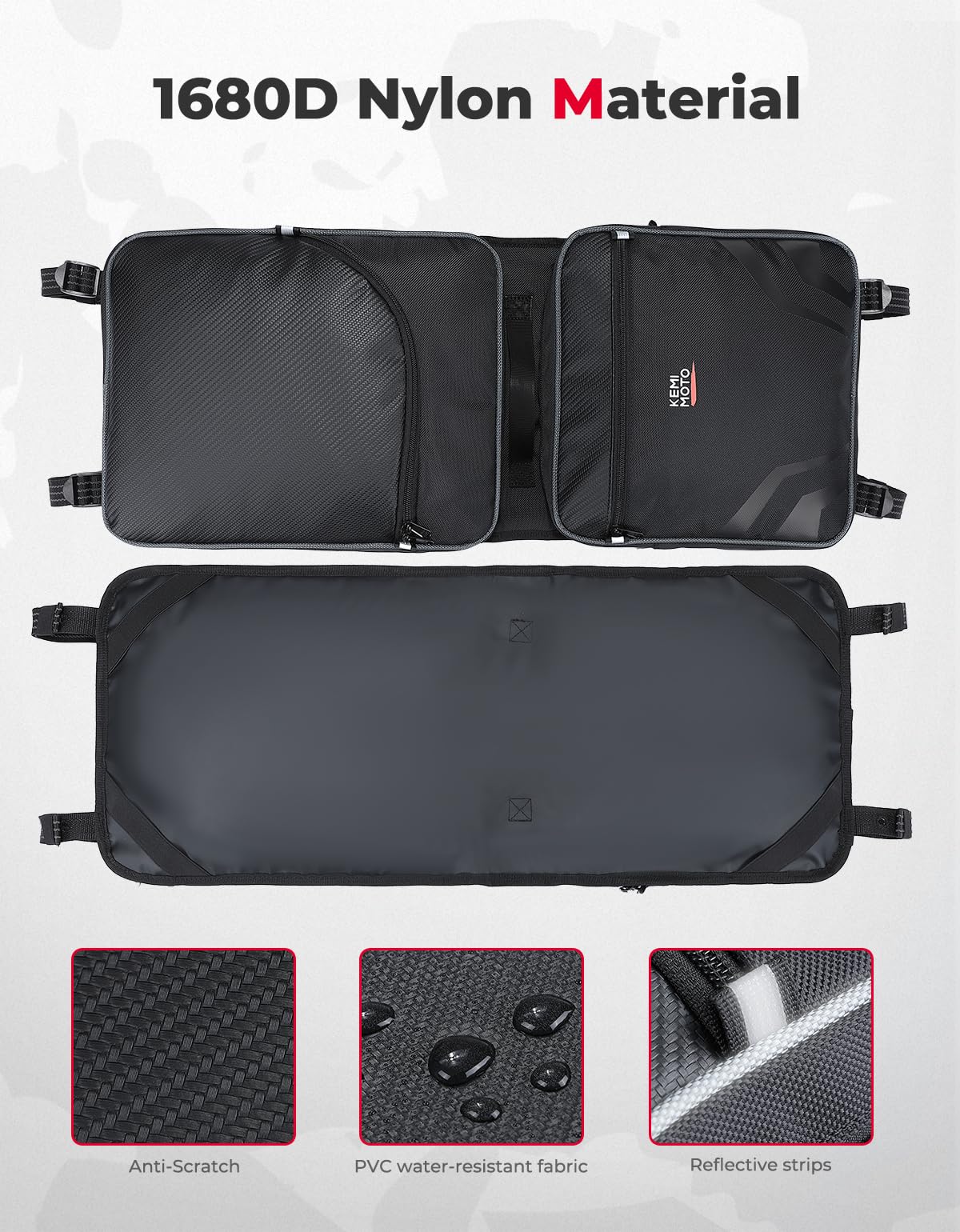 Photo of 2PCS Overhead Bags 1680D for Can-Am Defender HD10|9|8|7|5 by Kemimoto - Premium for UTVs / Side by Sides