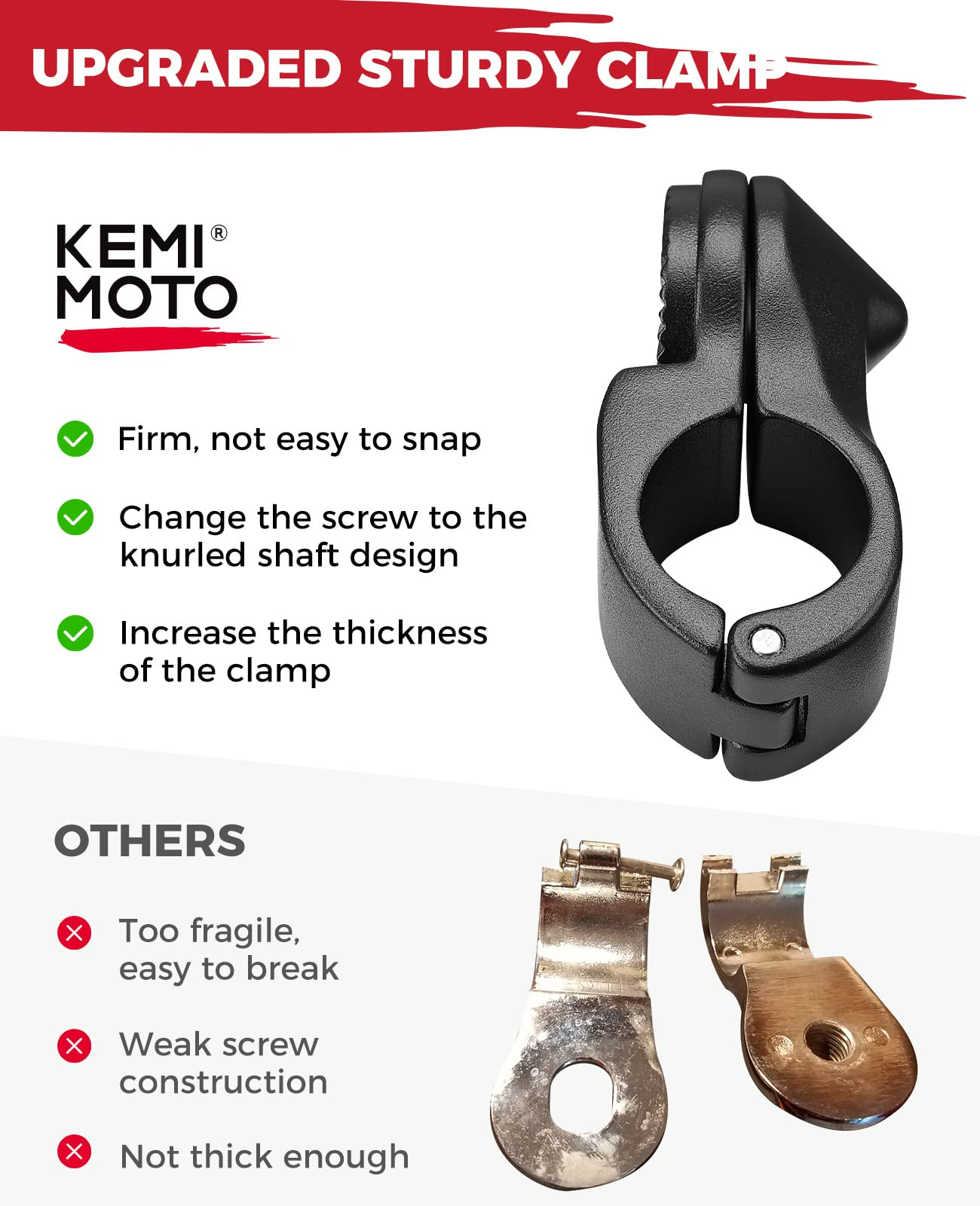 Photo of Motorcycle Highway Pegs Foot Rests by Kemimoto - Premium for UTVs / Side by Sides