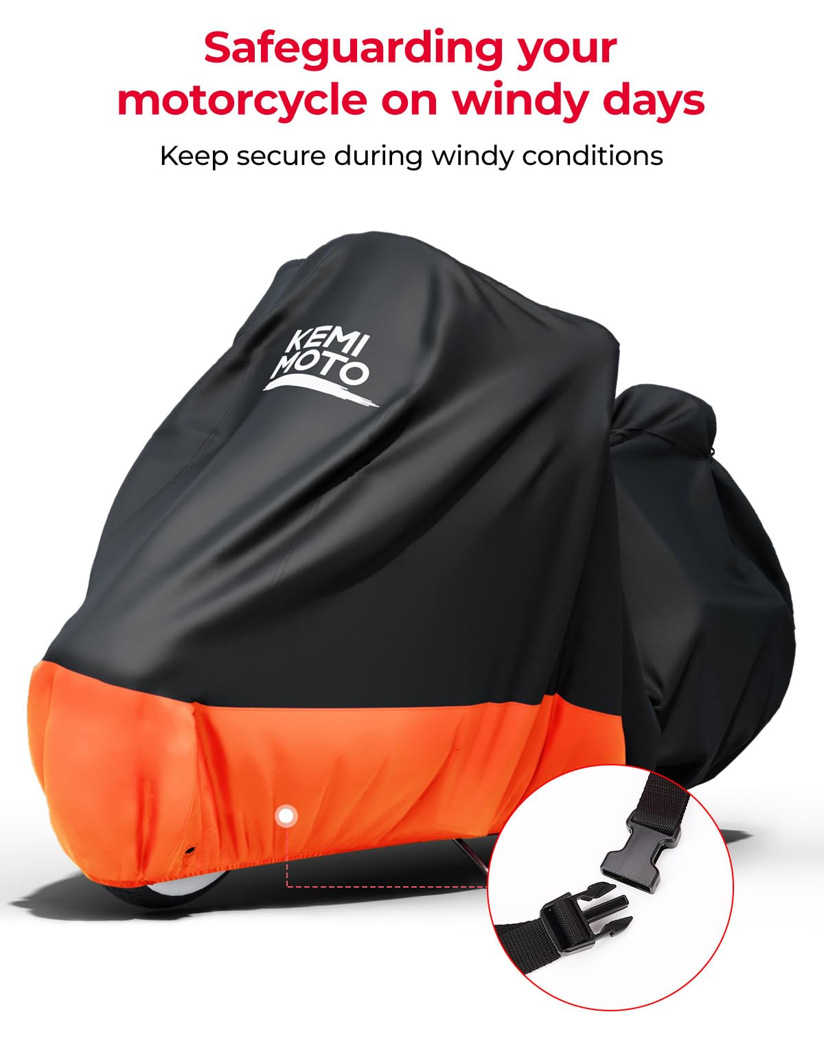 Photo of Motorcycle Cover for Touring Models by Kemimoto - Premium for UTVs / Side by Sides