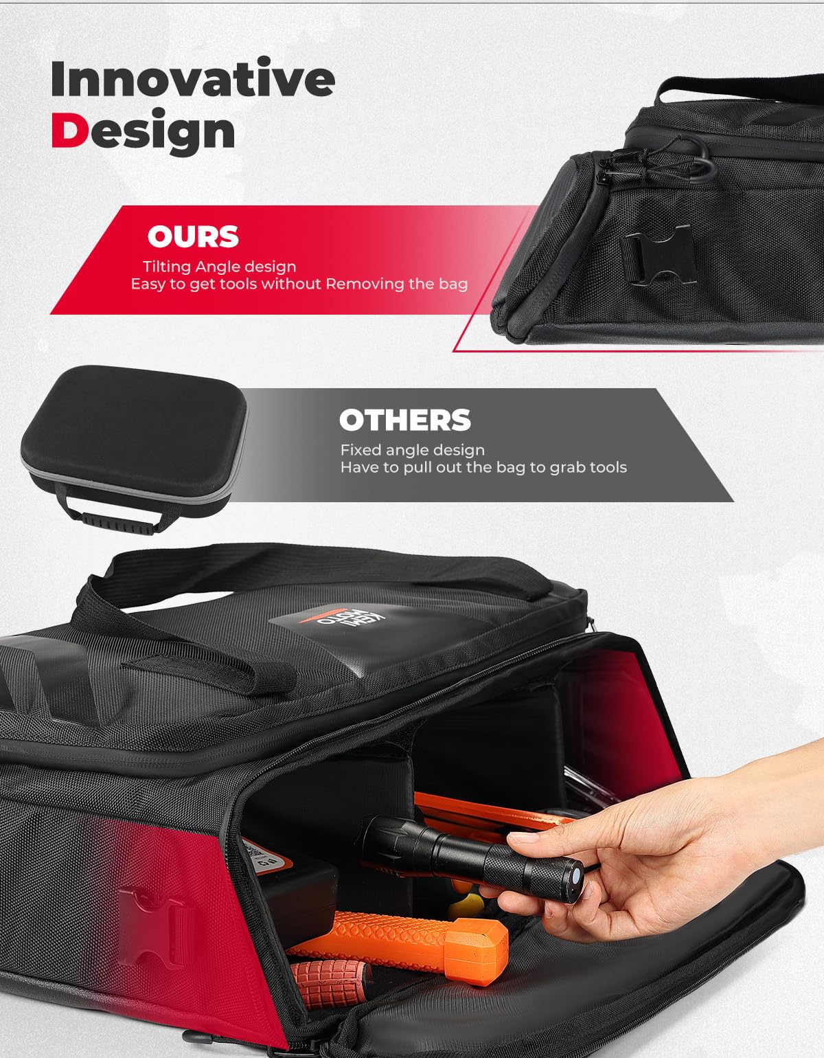 Photo of UTV Tool Bag, 16L Storage Bag for Pioneer 1000-6 (Under Seat) by Kemimoto - Premium for UTVs / Side by Sides