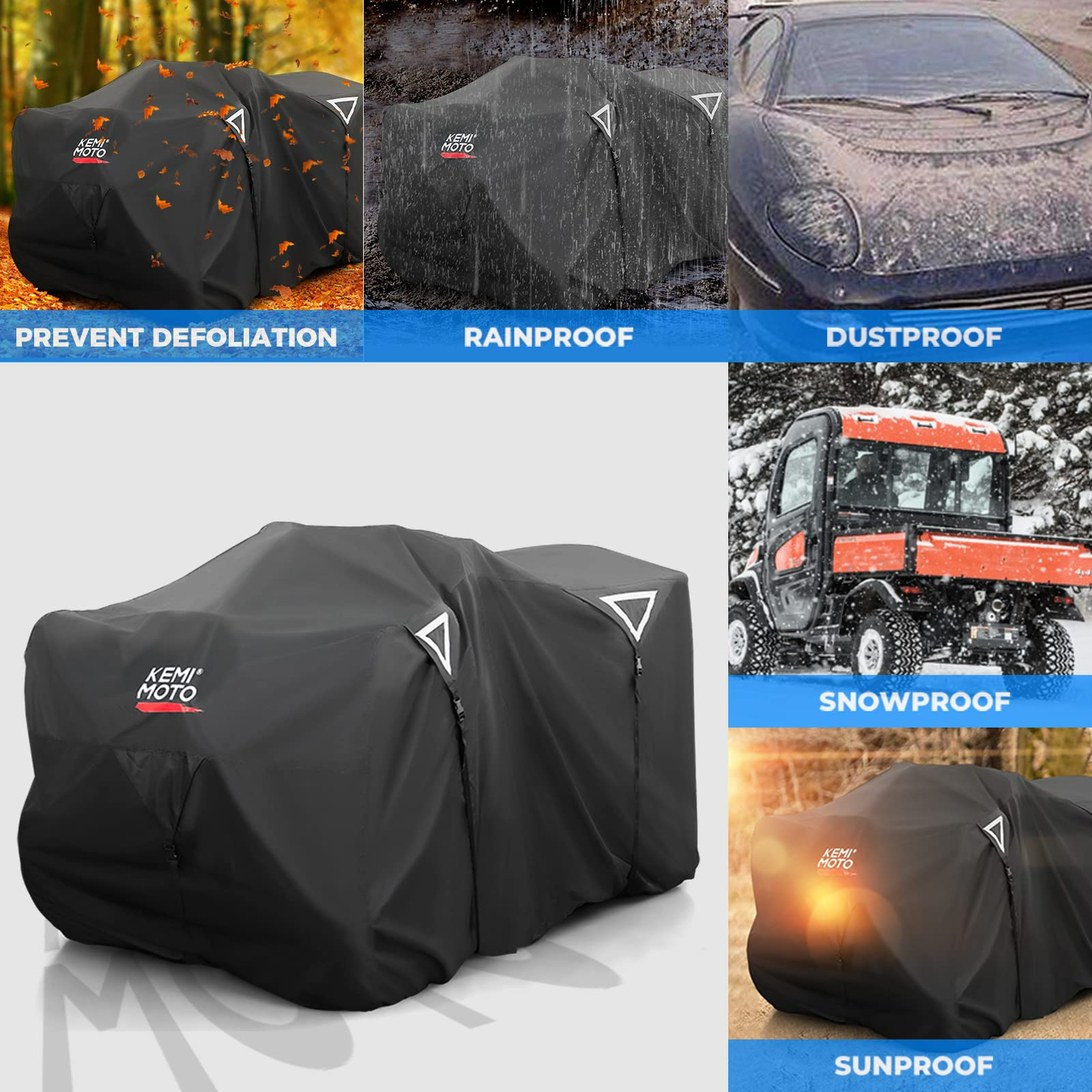 Photo of Heavy Duty ATV Cover 4 Wheeler For Sportsman Outlander Renegade by Kemimoto - Premium for UTVs / Side by Sides