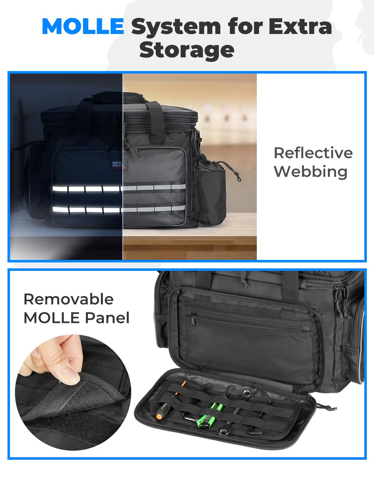 Photo of Pistol Range Bag for Shooting, Hunting, Black by Kemimoto - Premium for UTVs / Side by Sides