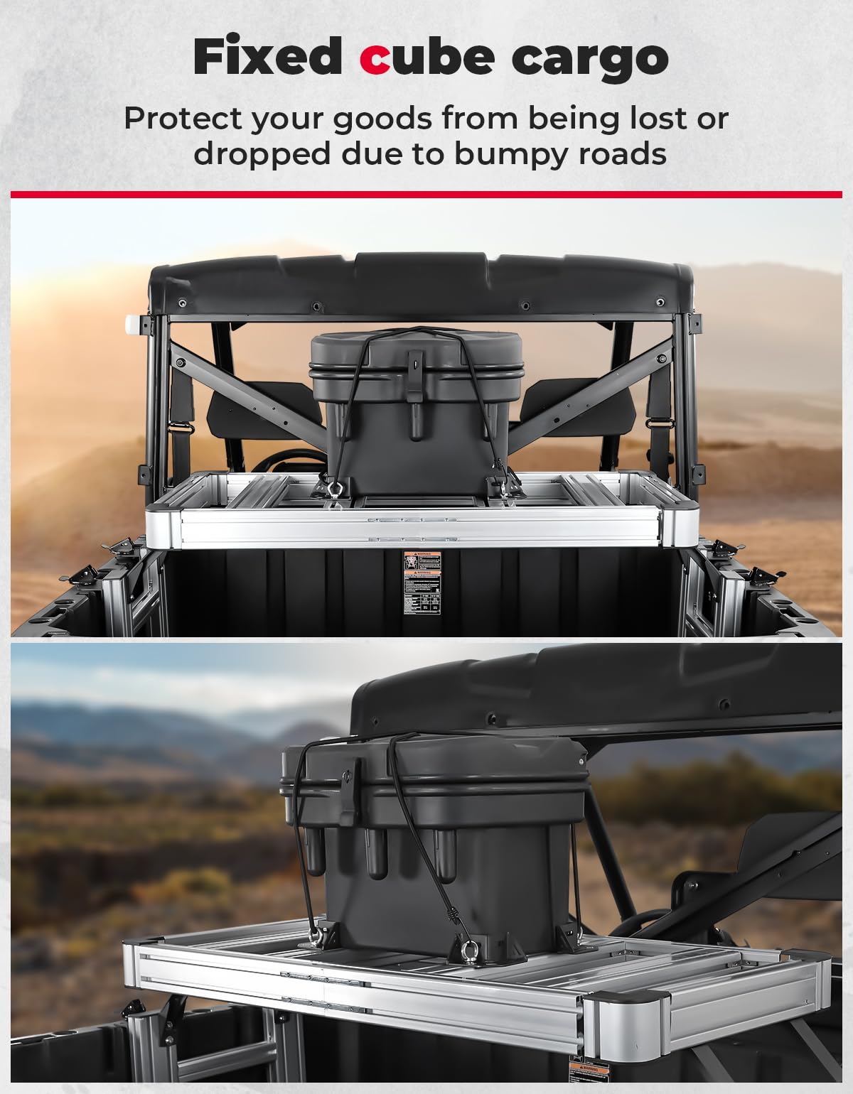 Photo of Universial 4PCS Platform Cargo Corner Brackets by Kemimoto - Premium for UTVs / Side by Sides