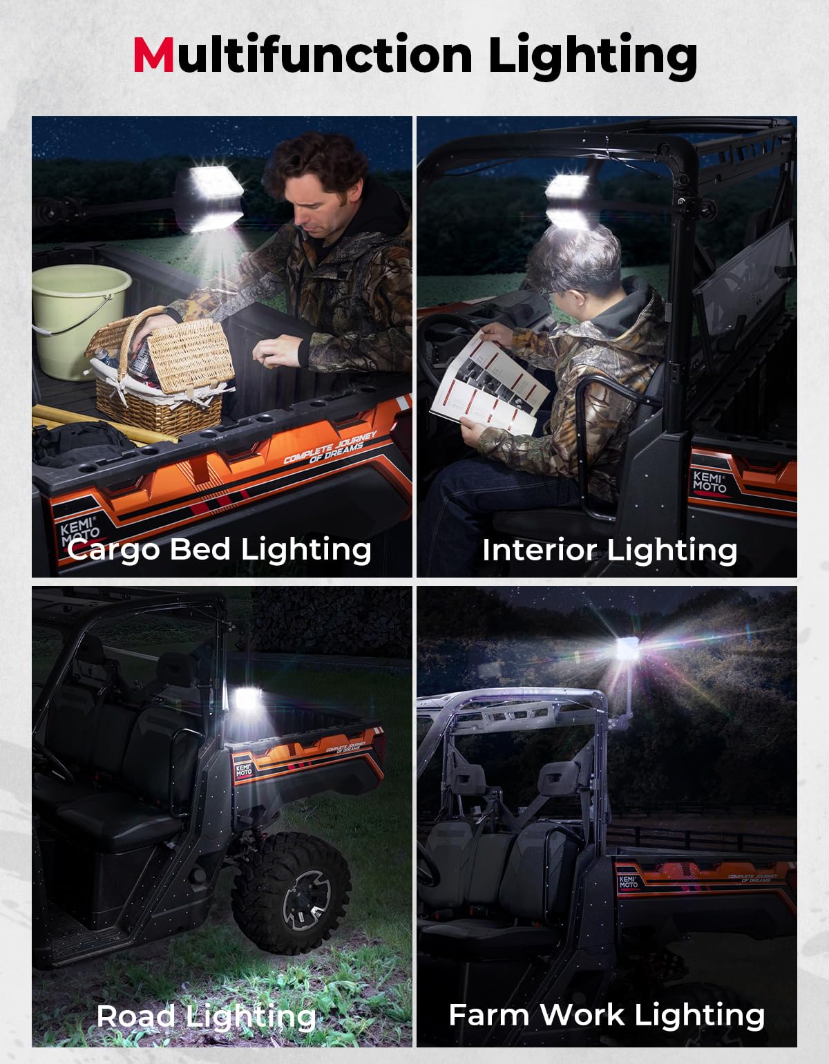 Work Light LED Spotlight for Polaris  Pro XD/ Ranger 1000/ XP 1000 2018-2025