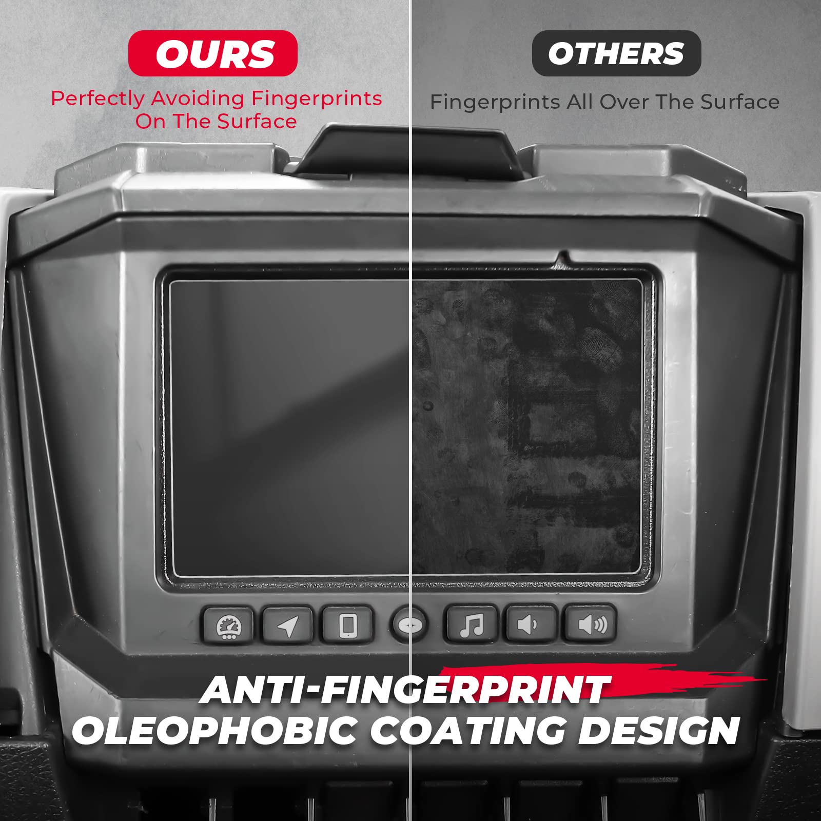 Photo of Tempered Glass Screen Protector for RZR /Ranger /General /Slingshot /Xpedition by Kemimoto - Premium for UTVs / Side by Sides