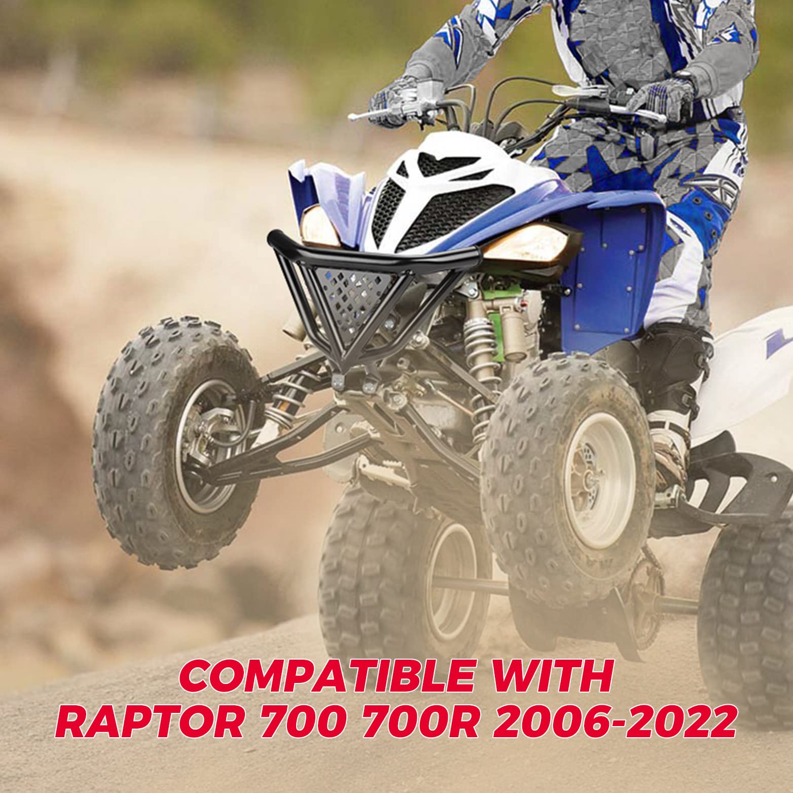 Photo of Kemimoto Front Bumper Guard for Yamaha Raptor 700/ 700R by Kemimoto - Premium for UTVs / Side by Sides