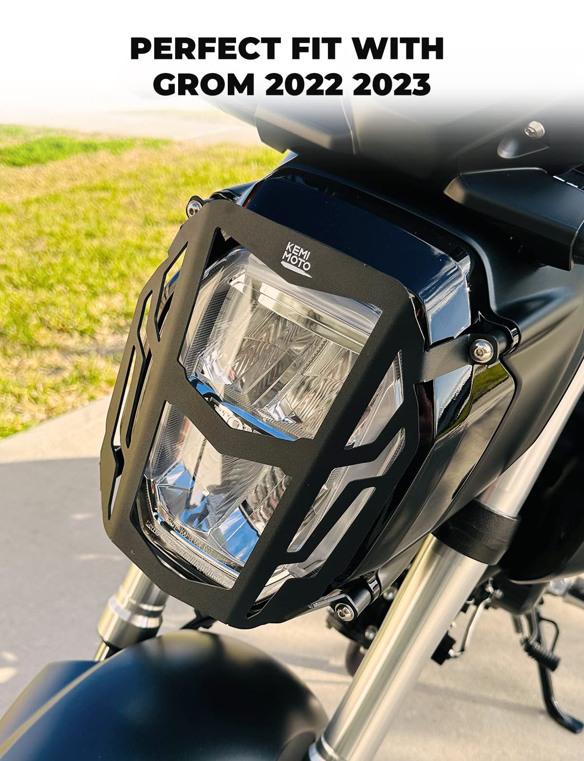 Photo of Kemimoto Front Headlight Cover for GROM MSX125 2022-2024 by Kemimoto - Premium for UTVs / Side by Sides