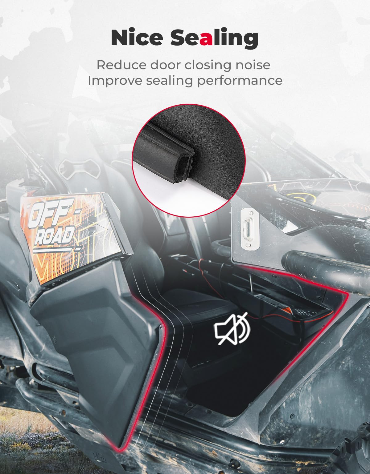 Photo of Plastic Lower Doors Inserts for CFMOTO ZForce 950 by Kemimoto - Premium for UTVs / Side by Sides