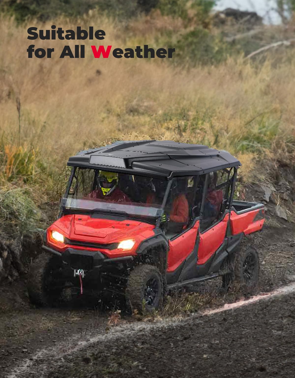 Photo of Plastic Hard Roof Top for Pioneer 1000-6 2023-2024 by Kemimoto - Premium for UTVs / Side by Sides