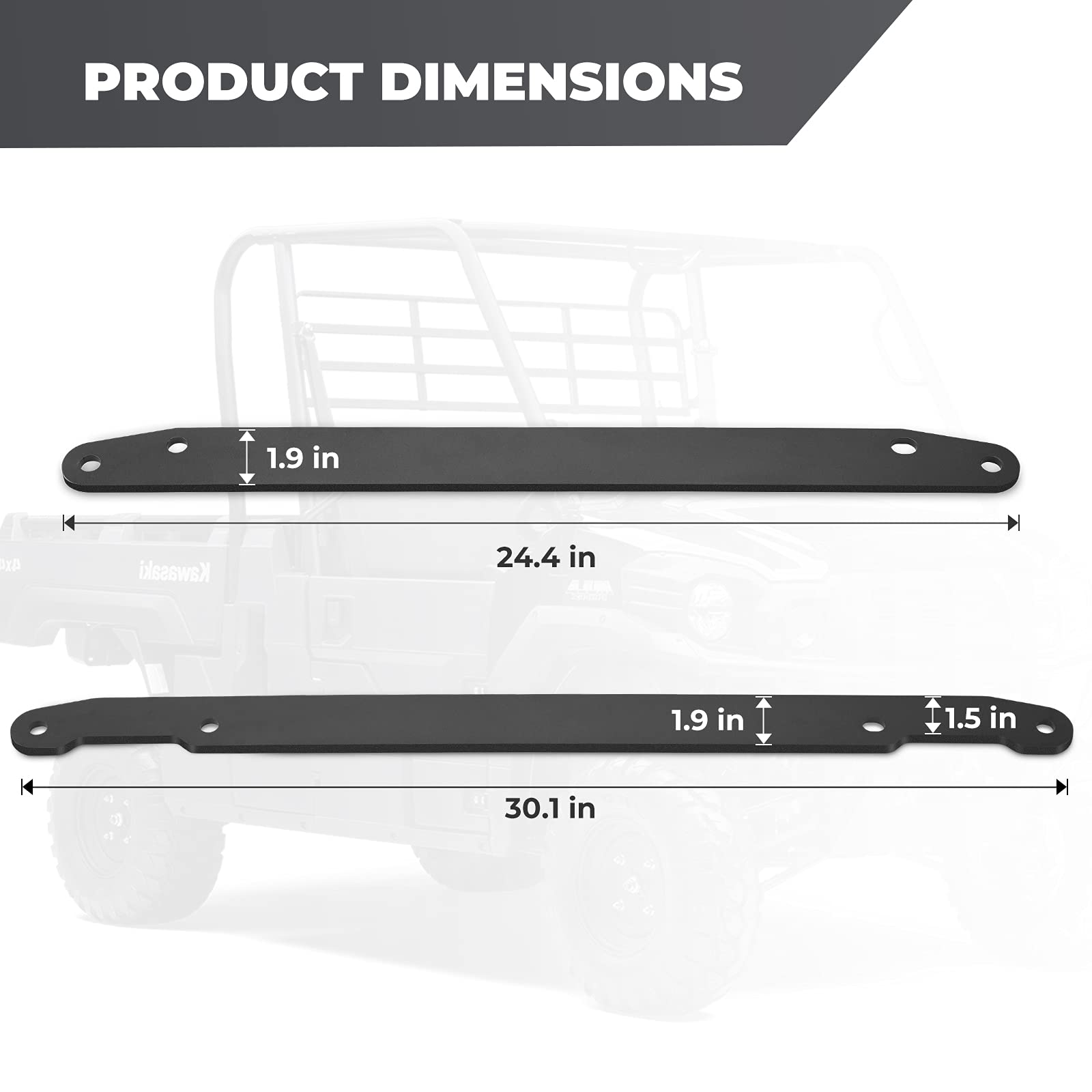 Photo of 2" Lift Kit for Kawasaki Mule PRO by Kemimoto - Premium for UTVs / Side by Sides
