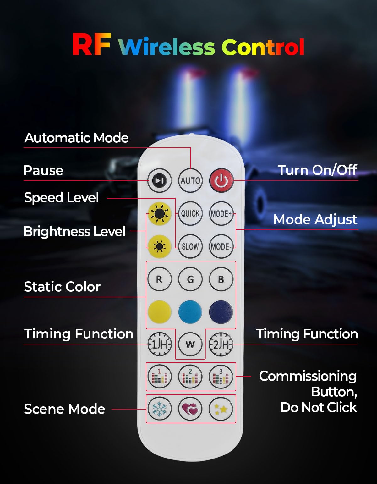 Photo of DRL Signal Light & Whip Lights For Can-Am Defender by Kemimoto - Premium for UTVs / Side by Sides