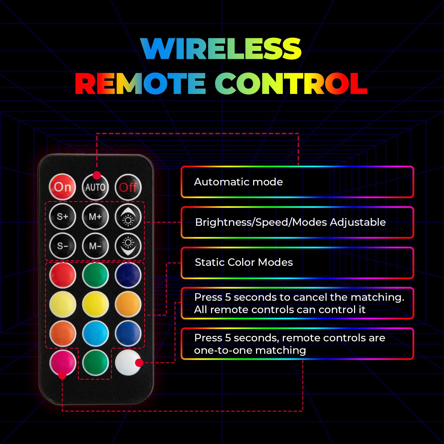 Photo of UTV ATV 5FT 2PCS Spiral Whip Light Bluetooth Control w/ Turn Signal Function by Kemimoto - Premium for UTVs / Side by Sides