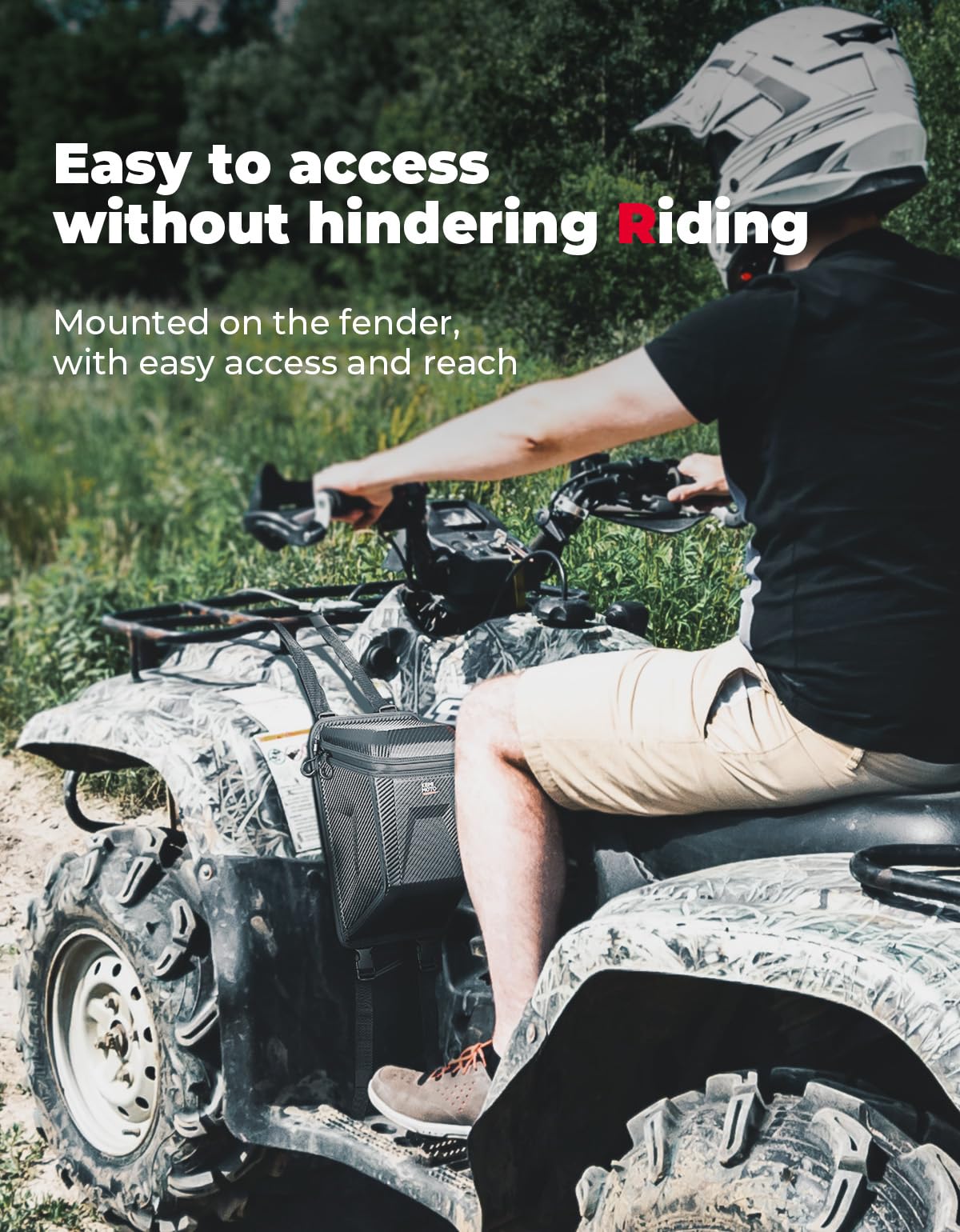 Photo of Universal ATV Fender Bag 5.5L for Polaris Sportsman Grizzly Cfmoto by Kemimoto - Premium for UTVs / Side by Sides