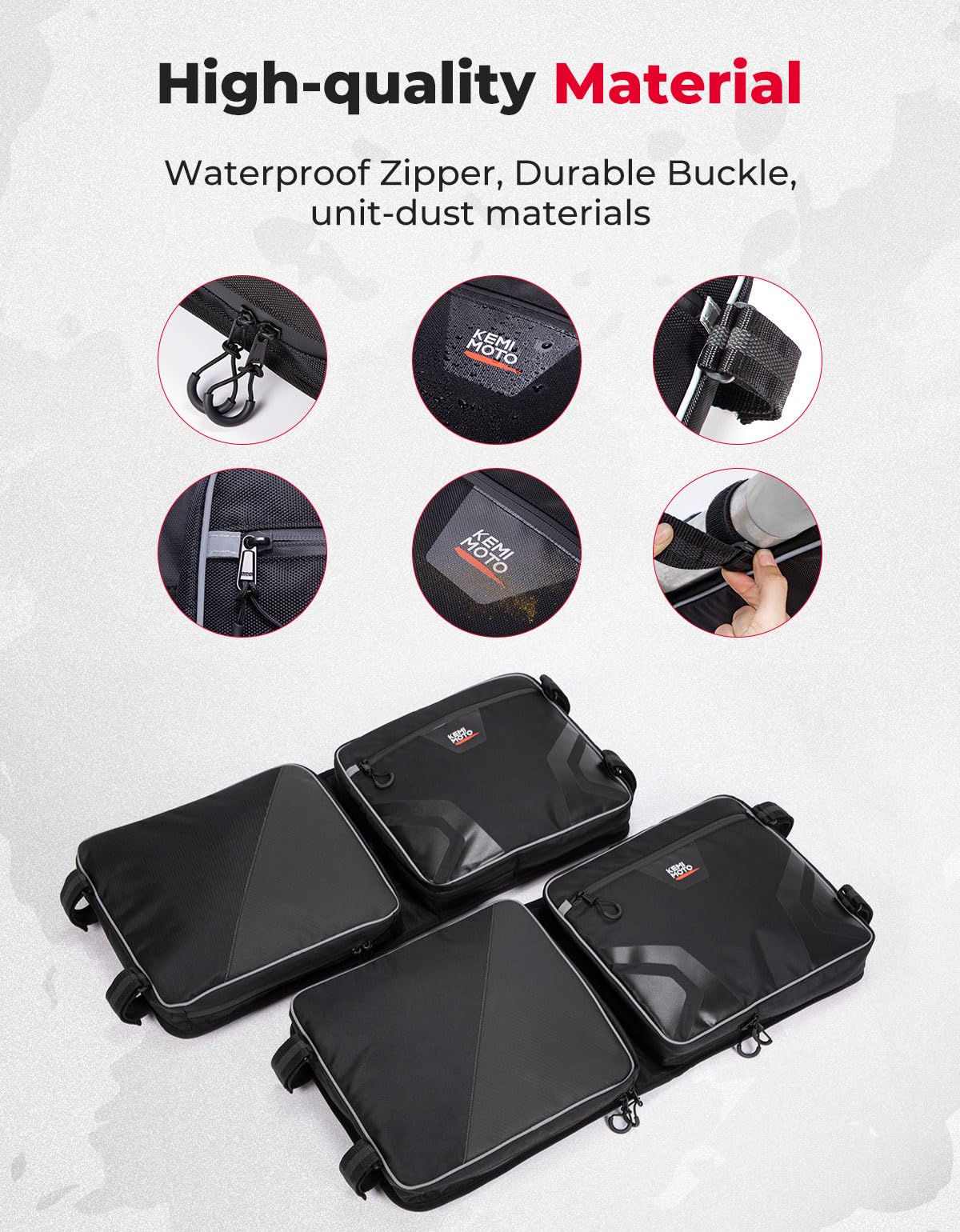 Photo of Overhead Storage Bag for Pioneer 1000 3P 6P/Polaris RZR XP 4 1000/Uforce 1000 by Kemimoto - Premium for UTVs / Side by Sides