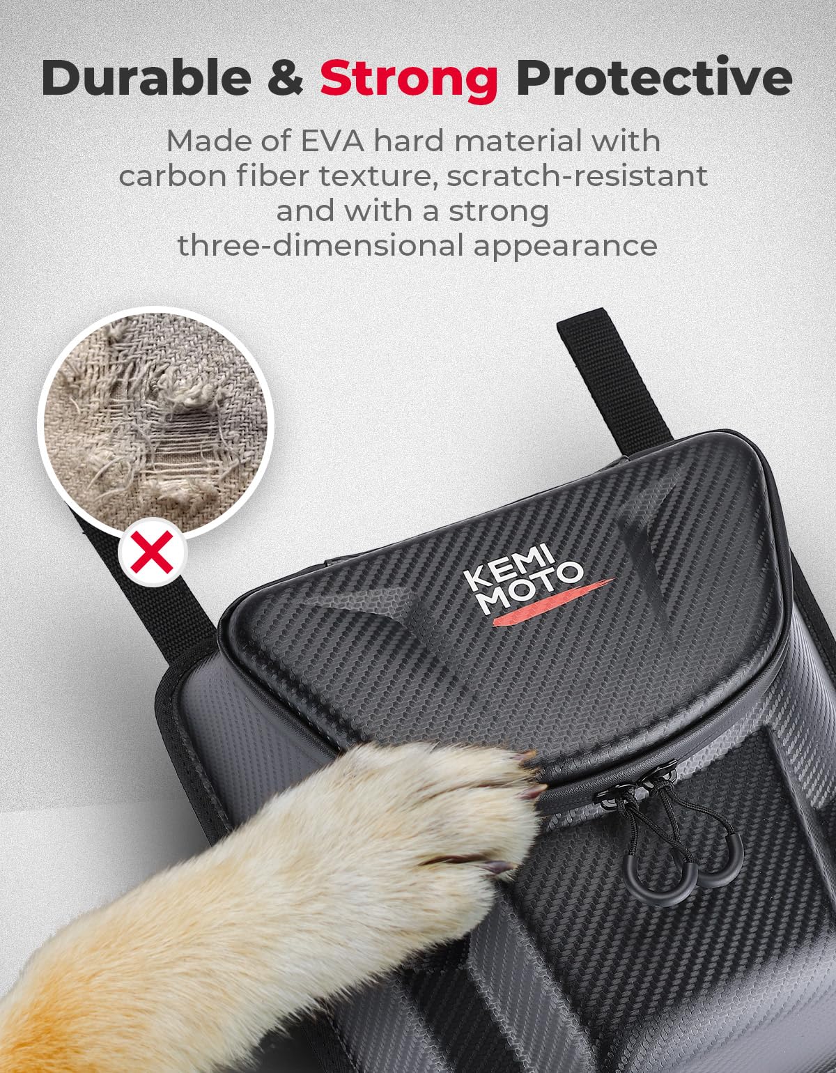 Photo of Upgraded EVA UTV Center Storage Bag with PVC Zippers for Polaris RZR by Kemimoto - Premium for UTVs / Side by Sides