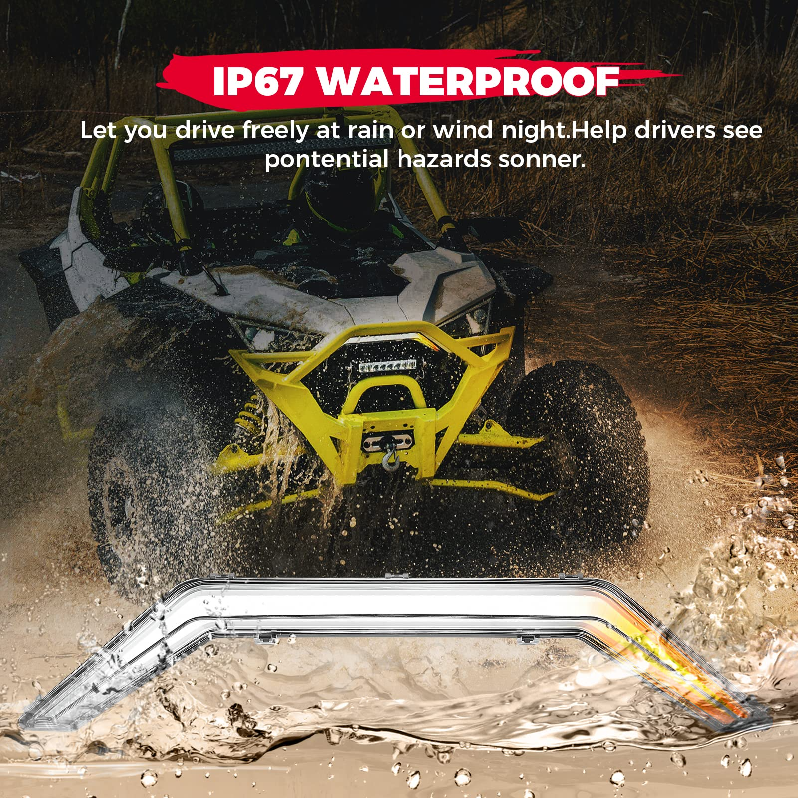 Photo of Turn Signal Light, LED Fang Light for Polaris RZR PRO XP/ 4 PRO R Turbo by Kemimoto - Premium for UTVs / Side by Sides