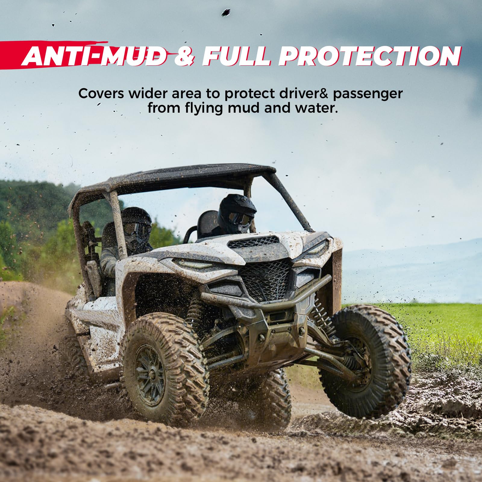 Photo of Mudguard Fender Flares Splash Guard for Yamaha Wolverine by Kemimoto - Premium for UTVs / Side by Sides