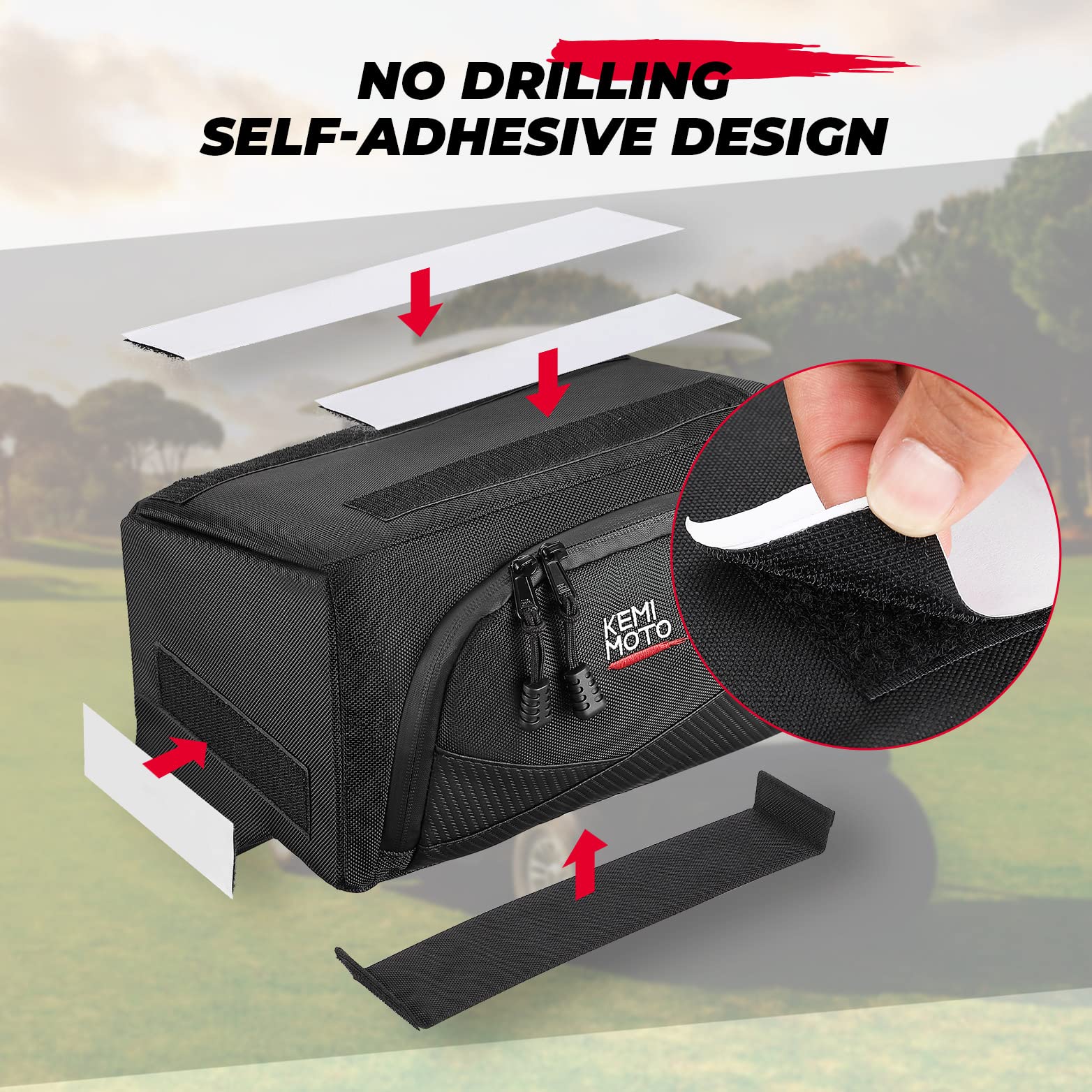 Photo of Golf Cart Dash Storage Bag for Club Car Precedent/ Tempo/ Onward by Kemimoto - Premium for UTVs / Side by Sides