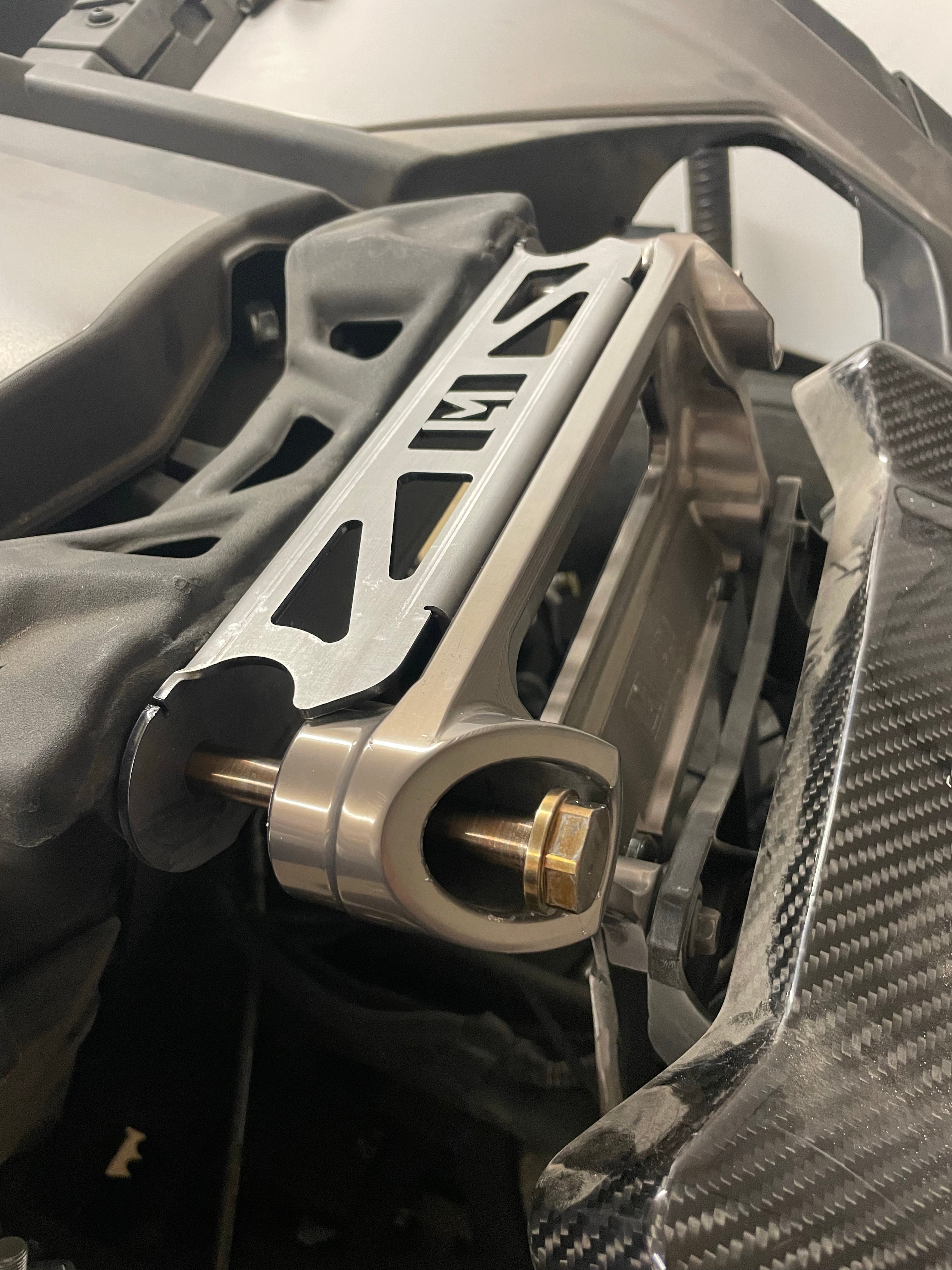 Photo of Can-Am Maverick X3 Shock Tower Bulkhead Bracket by LM-UTV - Premium Radius Rod Plate for UTVs / Side by Sides