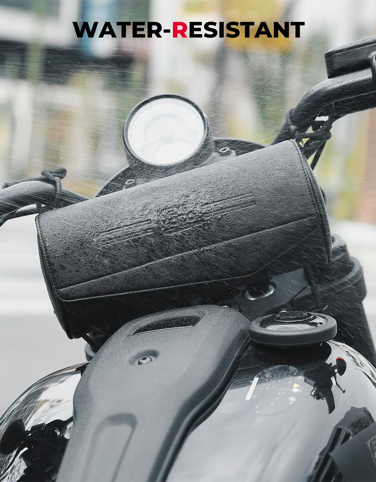 Photo of Motorcycle Fork Handlebar Bag for Harley by Kemimoto - Premium for UTVs / Side by Sides