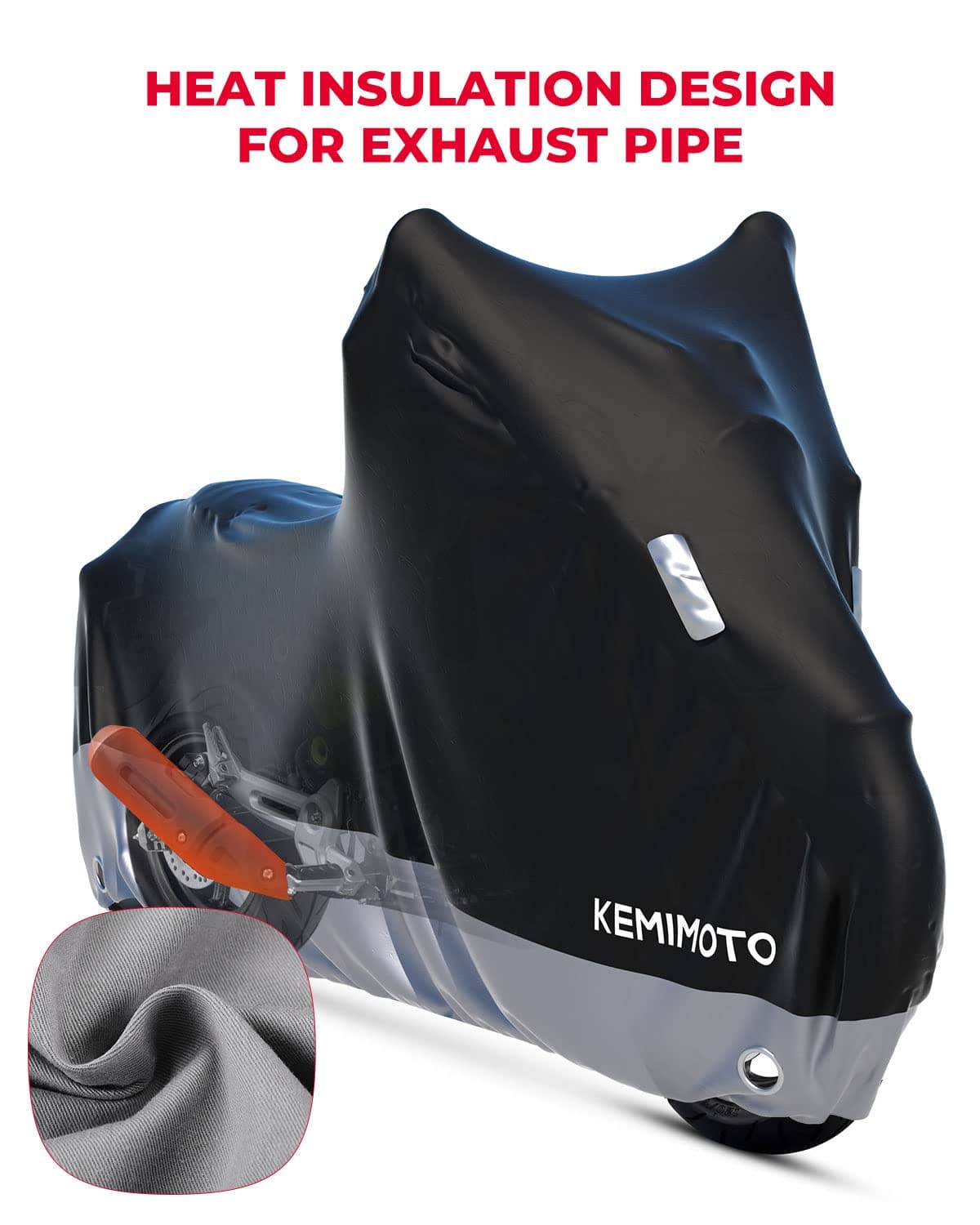 Photo of Waterproof Motorcycle Cover for Grom MSX125 by Kemimoto - Premium for UTVs / Side by Sides