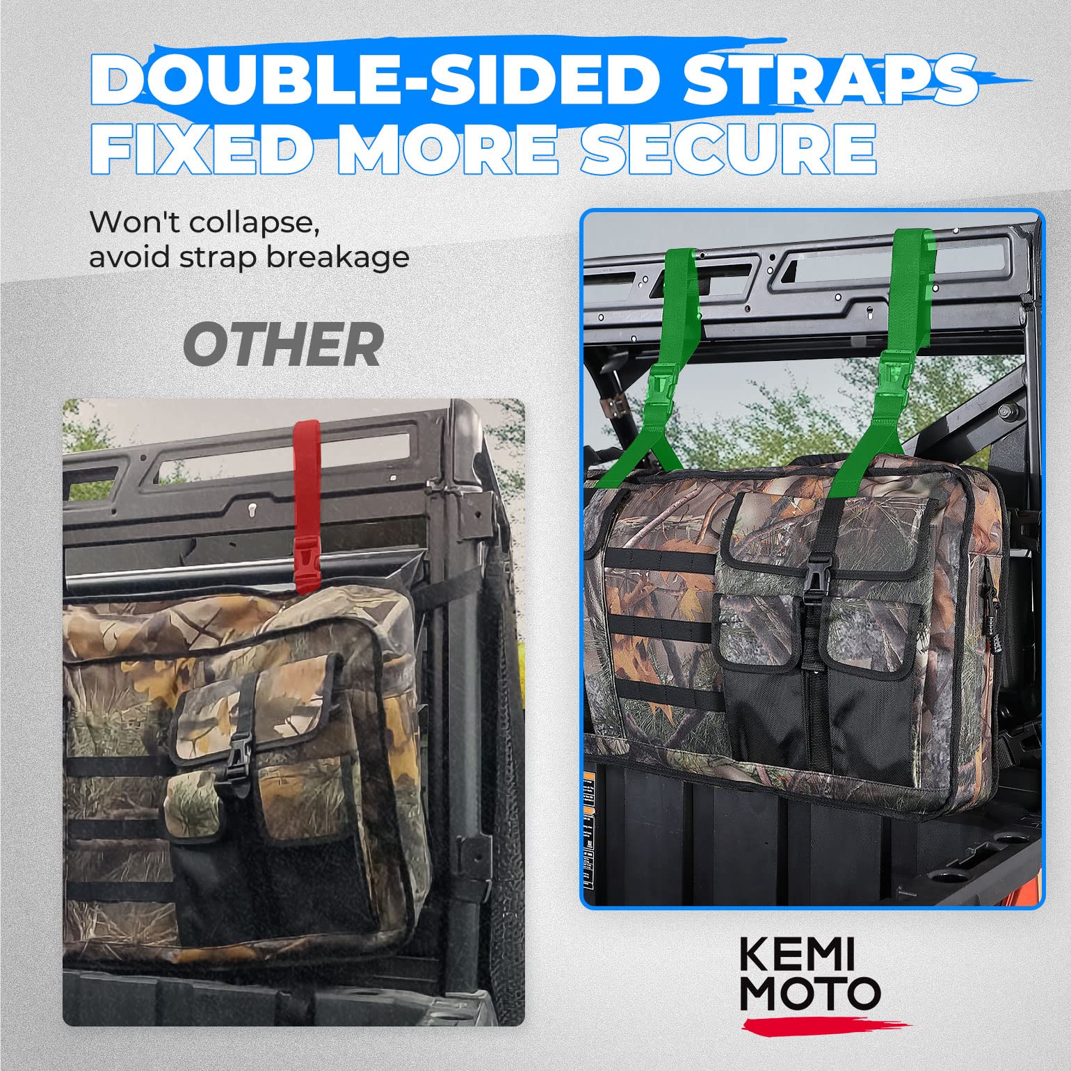 Photo of UTV Double Gun Holder Tool Rack for Hunting Gear by Kemimoto - Premium for UTVs / Side by Sides