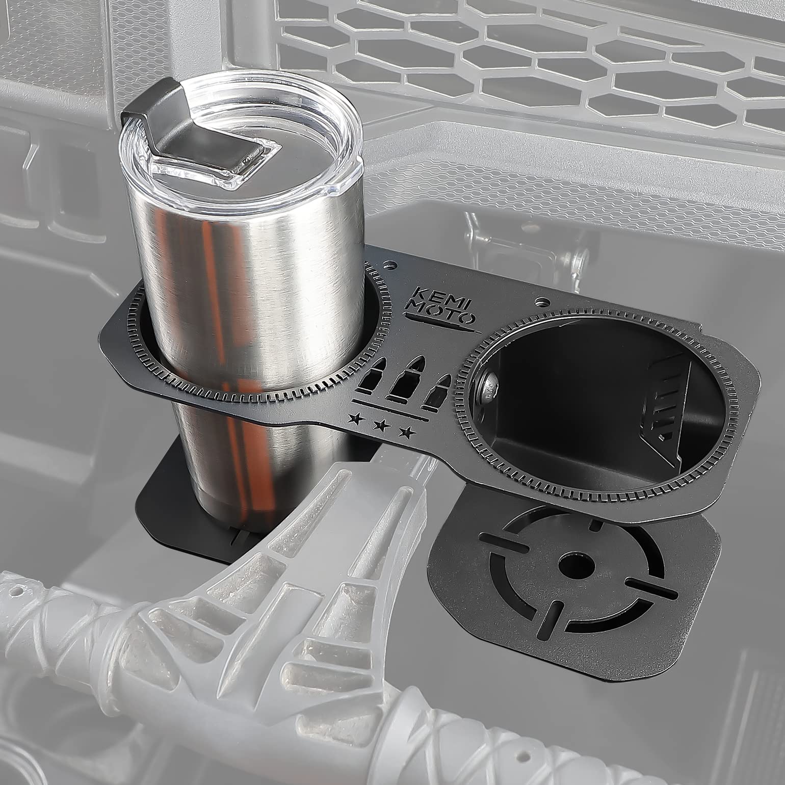 Photo of Upgrade Stable Garb Bar Cup Holder for Polaris RZR XP by Kemimoto - Premium for UTVs / Side by Sides