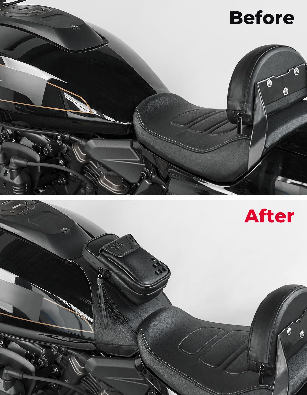 Photo of Motorcycle Tank Bag for Sportster S RH1250 2021-2023 by Kemimoto - Premium for UTVs / Side by Sides