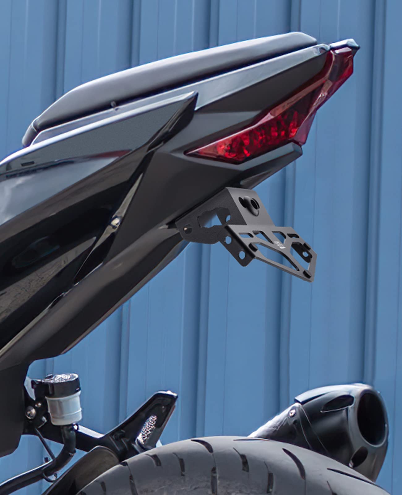 Photo of Fender Eliminator Z400 License Plate Bracket for Ninja 400 Z400 by Kemimoto - Premium for UTVs / Side by Sides
