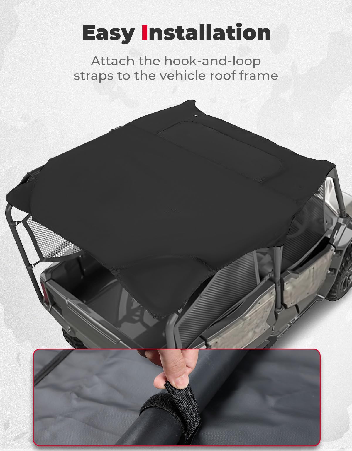 Photo of Upgraded Soft Roof for Pioneer 1000-5 2016-2023 by Kemimoto - Premium for UTVs / Side by Sides