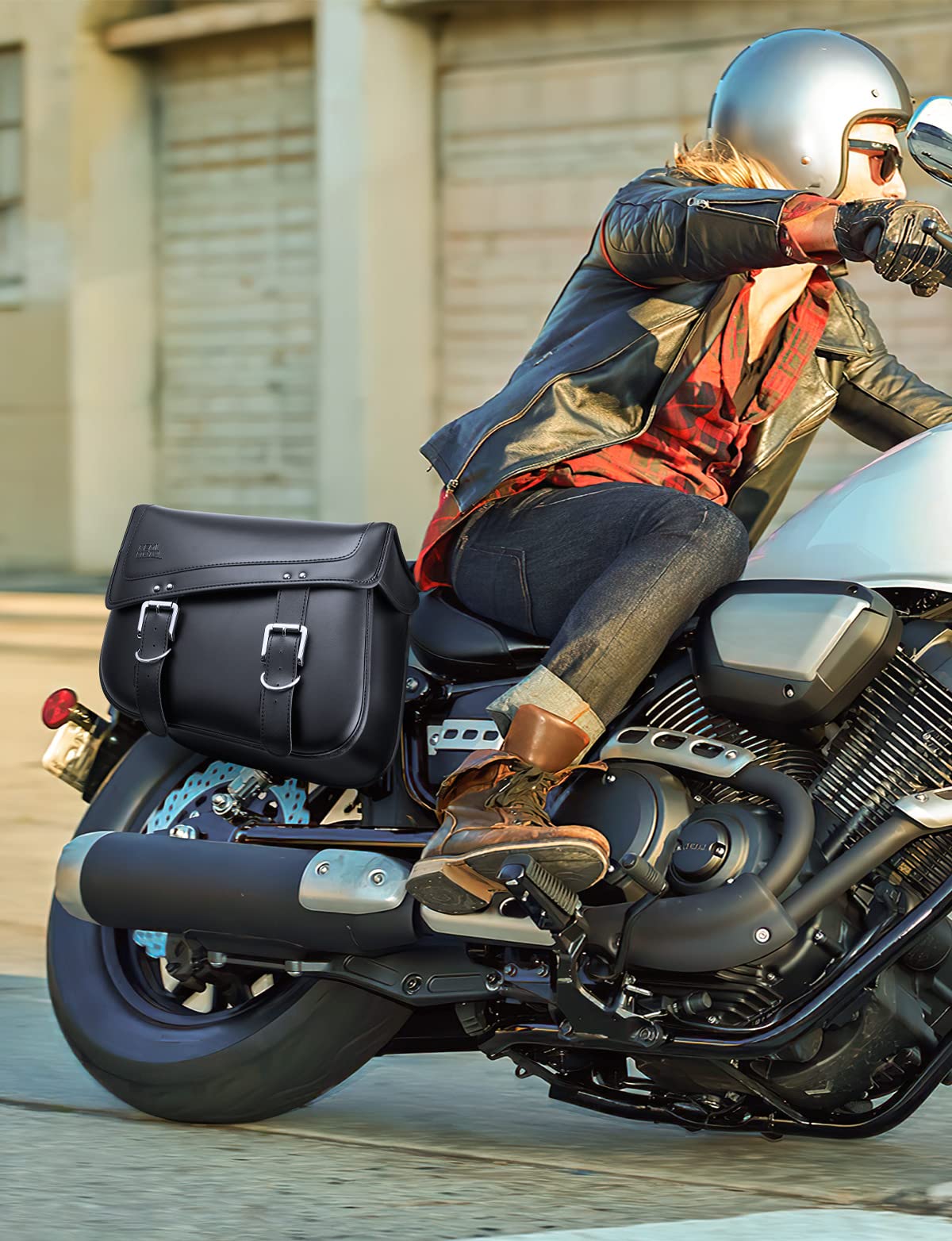 Photo of Motorcycles 30L Large Capacity PU Leather Saddle Bags by Kemimoto - Premium for UTVs / Side by Sides