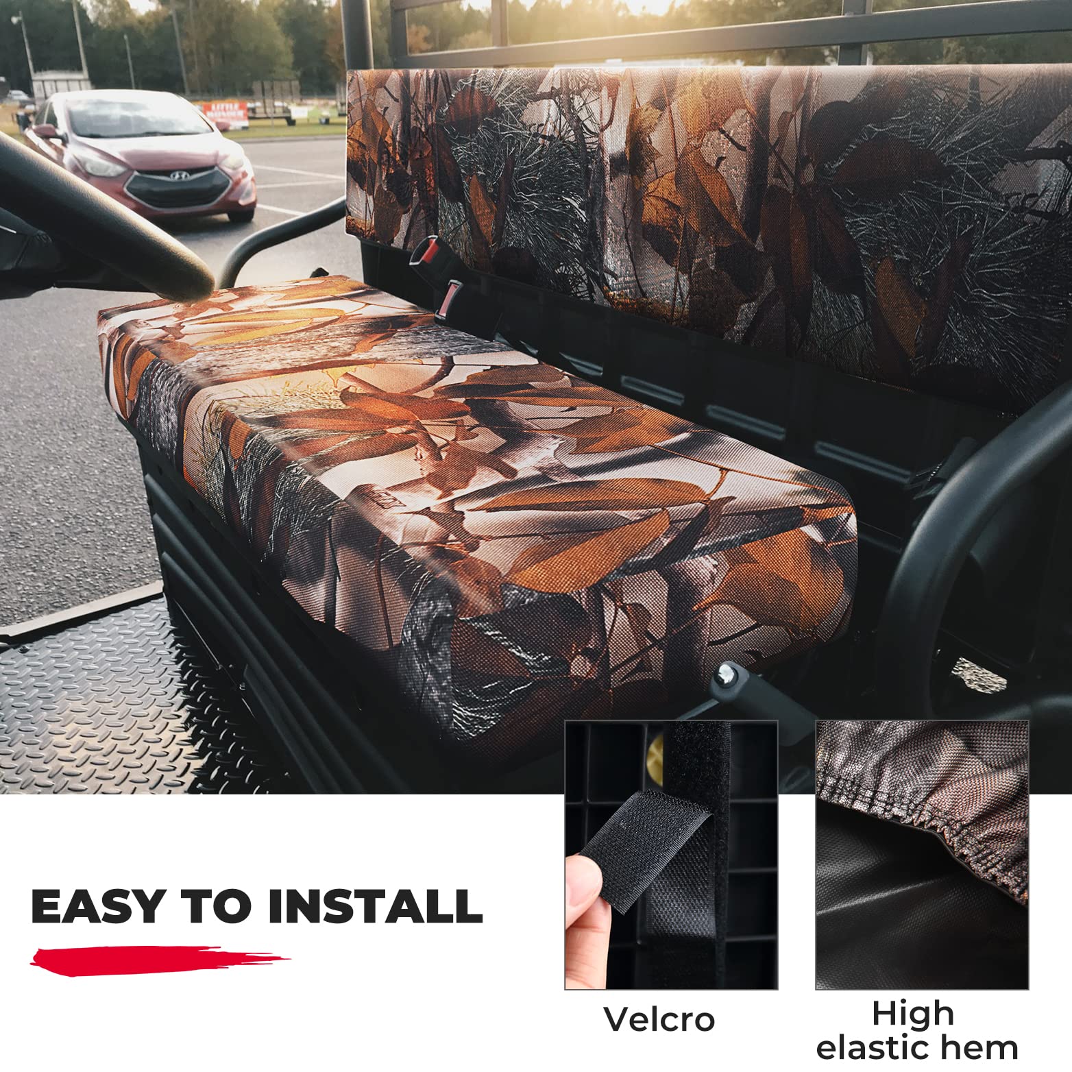 Photo of UTV Camo Seat Cover for Kawasaki Mule 3000 3010 4000 4010 by Kemimoto - Premium for UTVs / Side by Sides