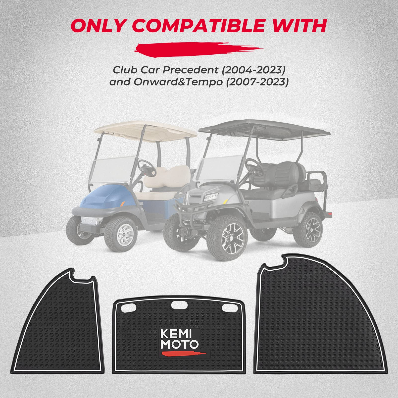 Photo of Golf Cart Dash Mats For Club Car 2004-2023 by Kemimoto - Premium for UTVs / Side by Sides