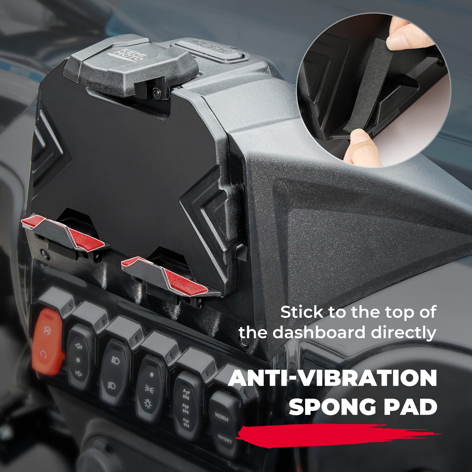 Photo of Tablet Holder for CFMOTO ZForce 950 HO Sport / HO EX / Sport by Kemimoto - Premium for UTVs / Side by Sides
