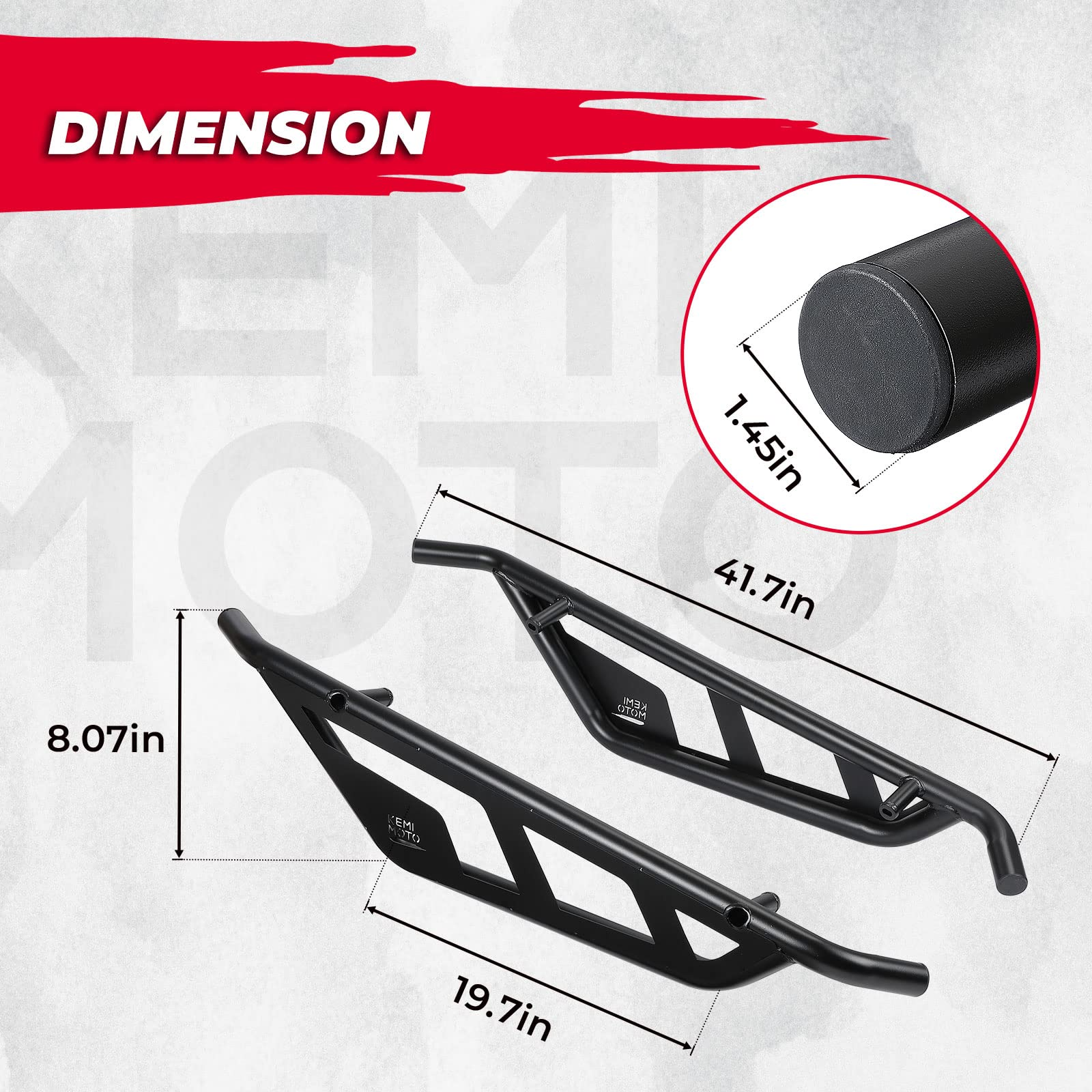 Photo of Nerf Bars Rock Sliders For CFMOTO ZForce 950 by Kemimoto - Premium for UTVs / Side by Sides