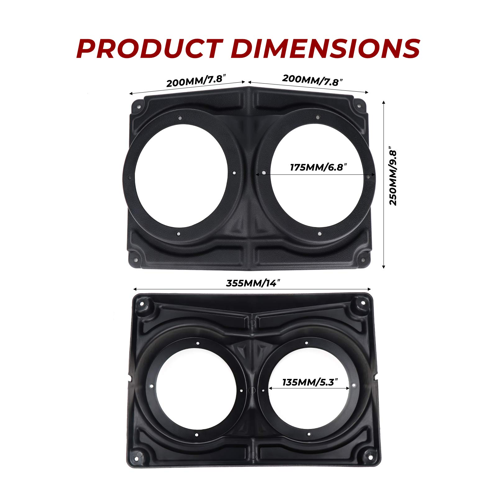 Photo of Kemimoto ATV/UTV/Cart Overhead Speaker Mount Enclosure 6.5inch by Kemimoto - Premium for UTVs / Side by Sides