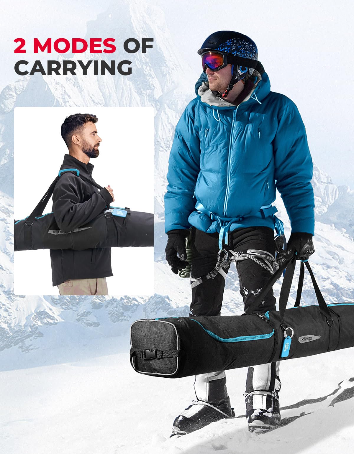 Photo of Snowboard Bag, 360° Fully Padded Ski Bag by Kemimoto - Premium for UTVs / Side by Sides