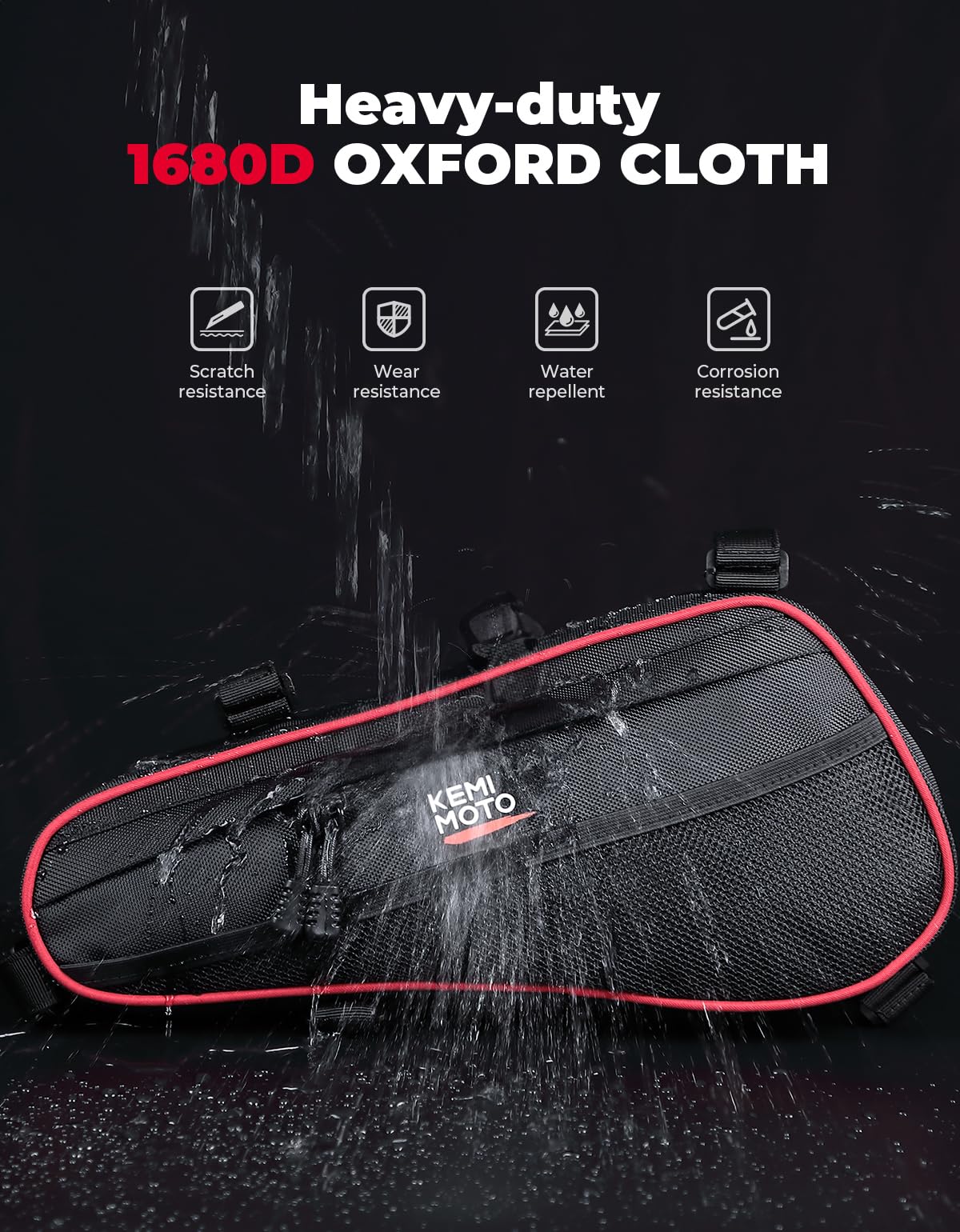 Photo of UTV Rear Door Bags for Polaris RZR XP 4 1000/Turbo 2014-2023 by Kemimoto - Premium for UTVs / Side by Sides