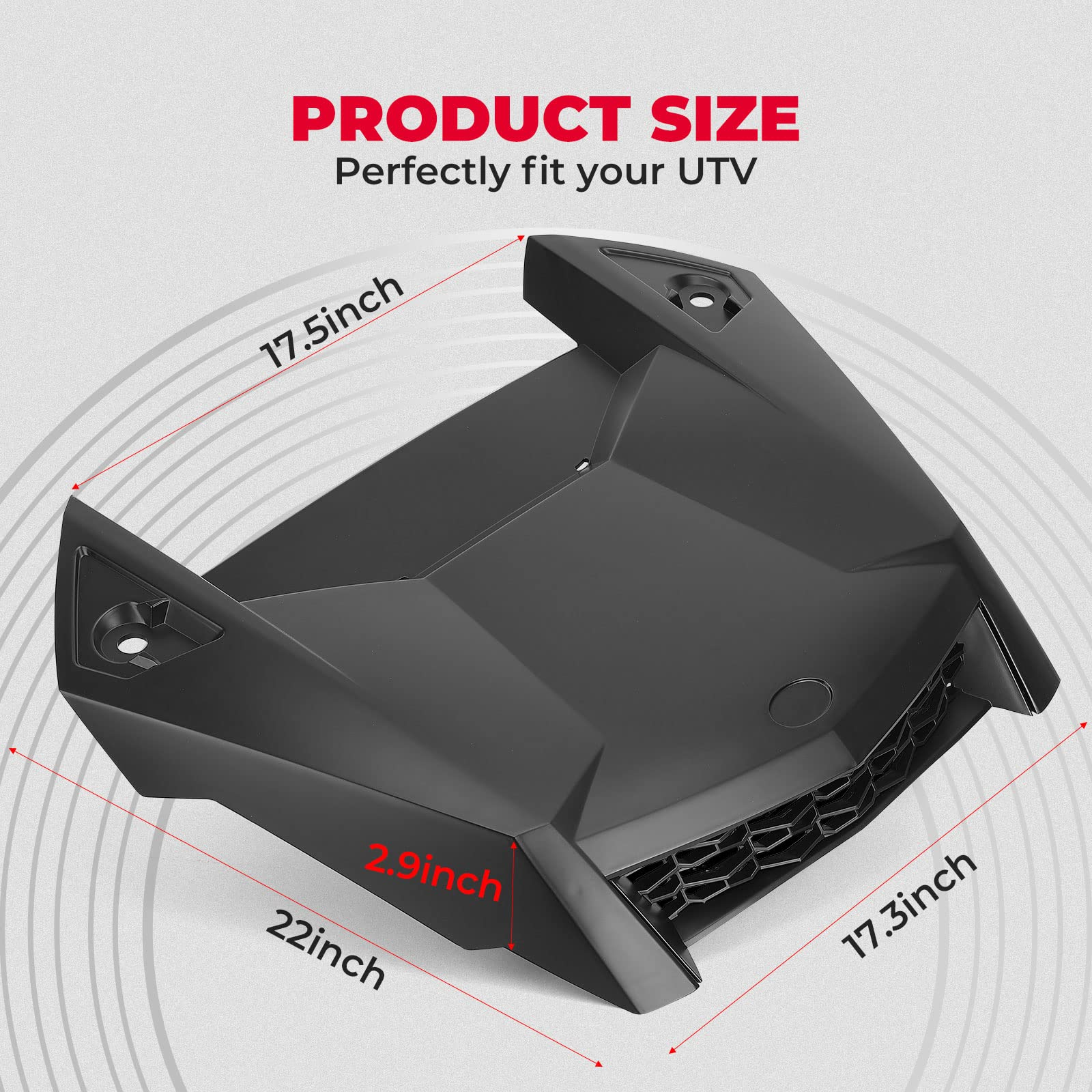 Photo of Kemimoto Hood Scoop Replacement Air Intake Cover Kit for Polaris RZR XP 1000 by Kemimoto - Premium for UTVs / Side by Sides