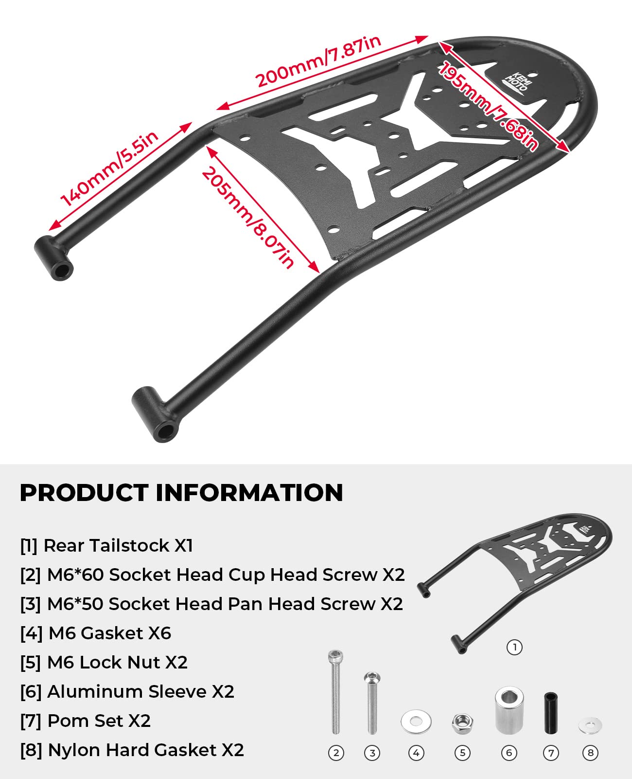 Photo of Luggage Storage Rack for DRZ400S DRZ400SM by Kemimoto - Premium for UTVs / Side by Sides