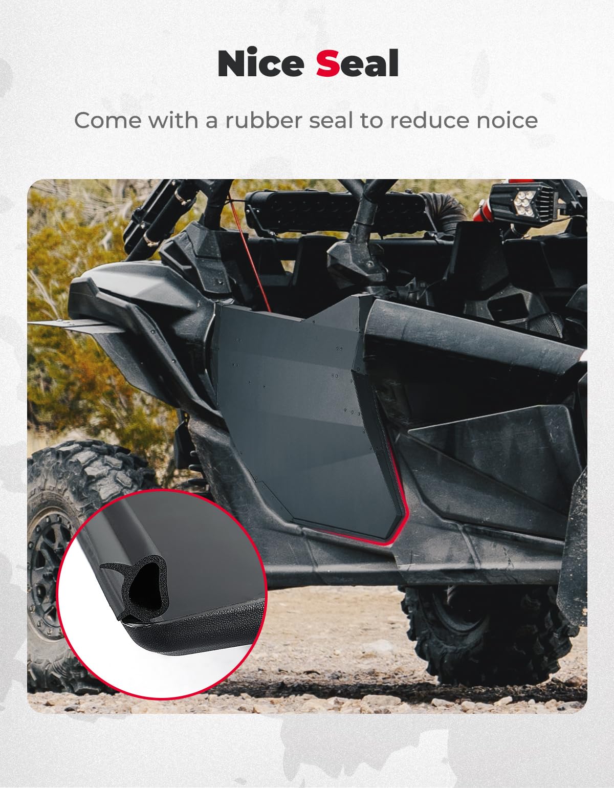 Photo of Rear Full Doors Aluminum for Can-Am Maverick X3 MAX by Kemimoto - Premium for UTVs / Side by Sides