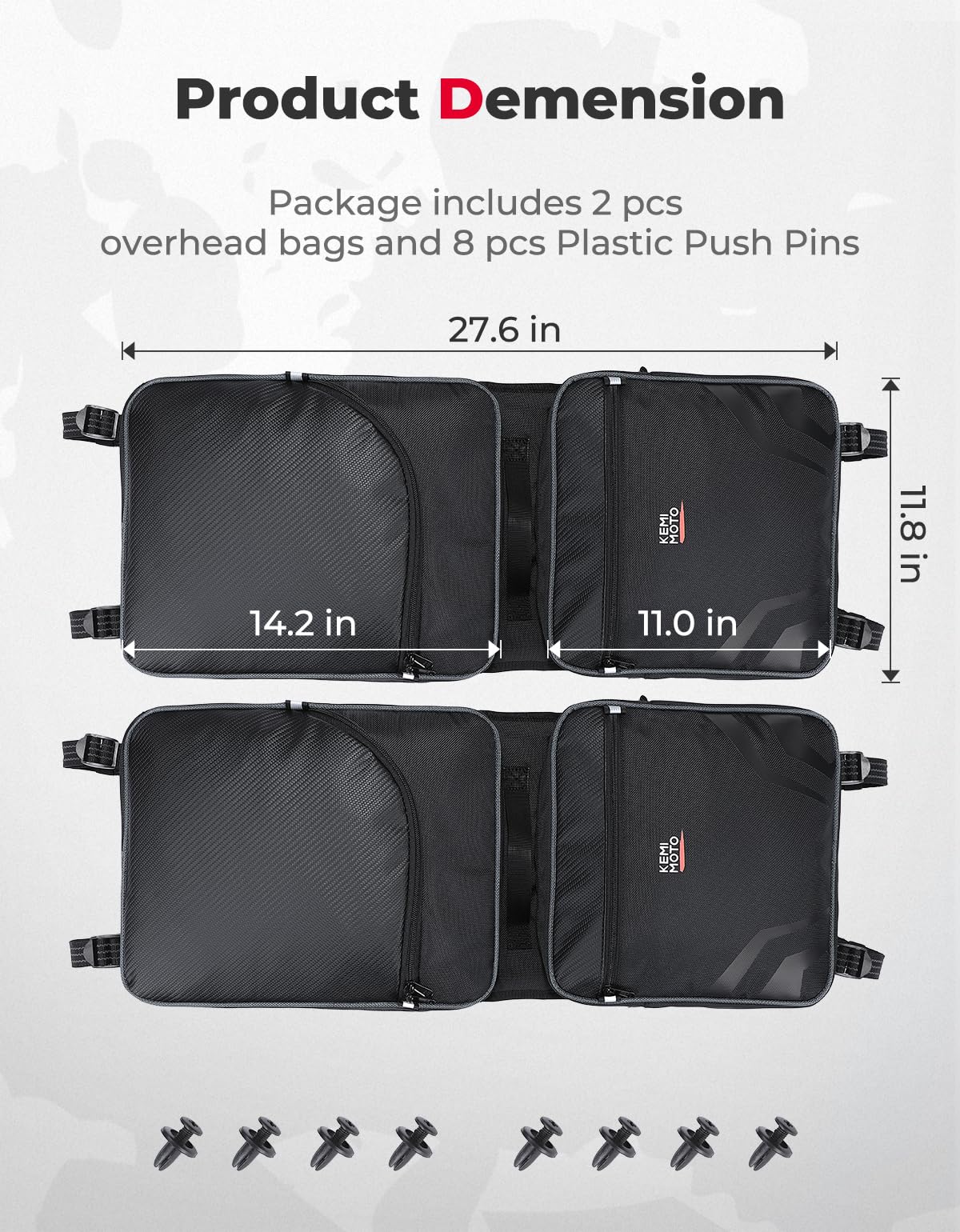 Photo of 2PCS Overhead Bags 1680D for Can-Am Defender HD10|9|8|7|5 by Kemimoto - Premium for UTVs / Side by Sides