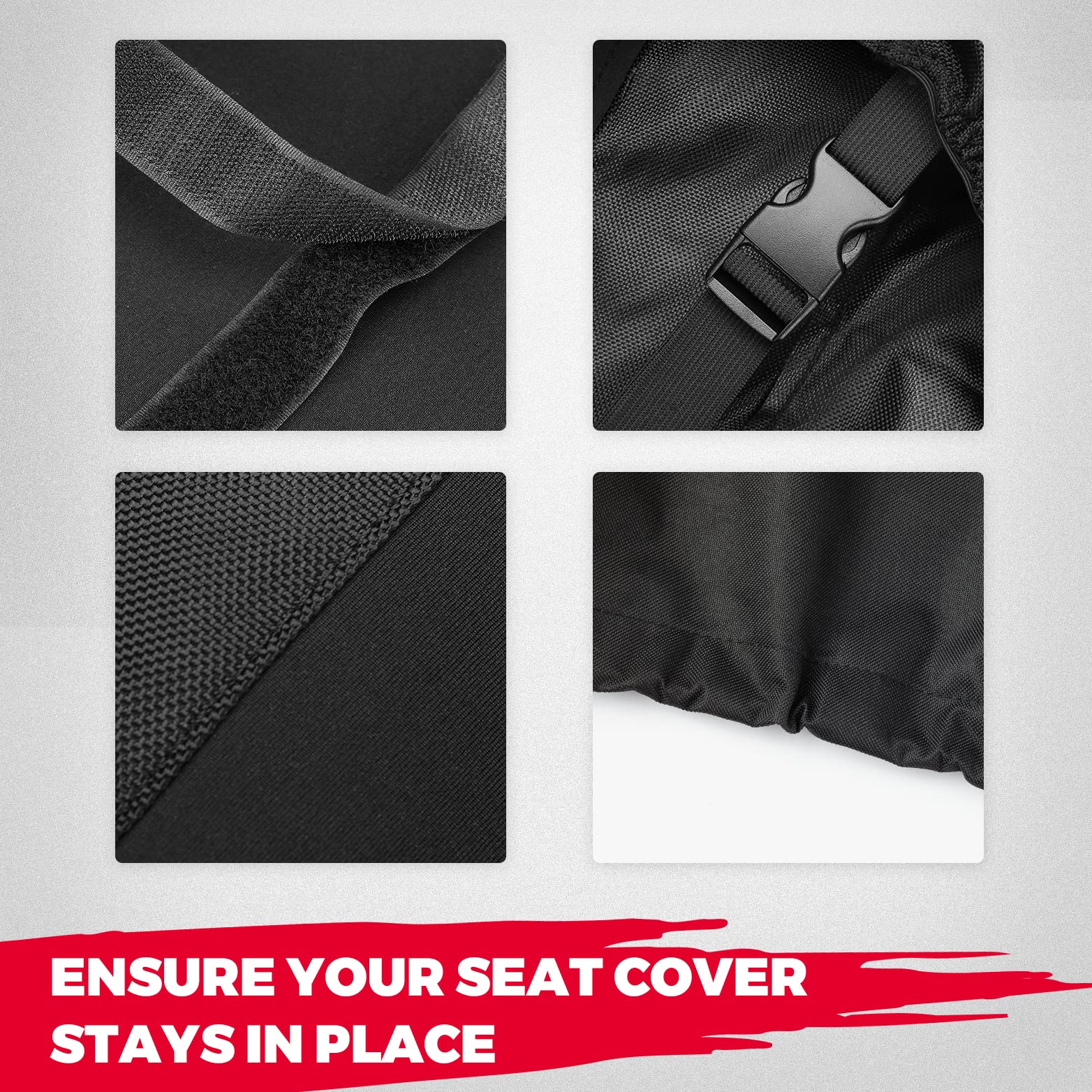 Photo of UTV Front & Rear Seat Covers for Polaris Ranger Crew XP 1000 by Kemimoto - Premium for UTVs / Side by Sides