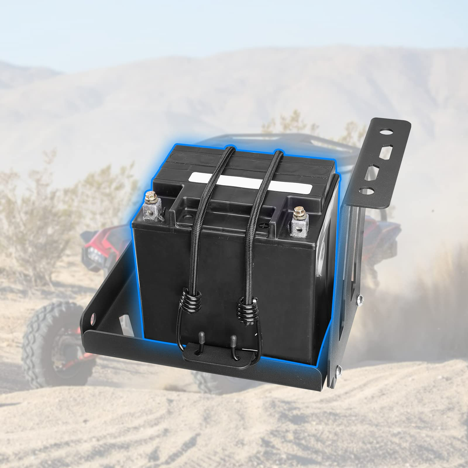Photo of Second Battery Tray Fit Honda Talon by Kemimoto - Premium for UTVs / Side by Sides