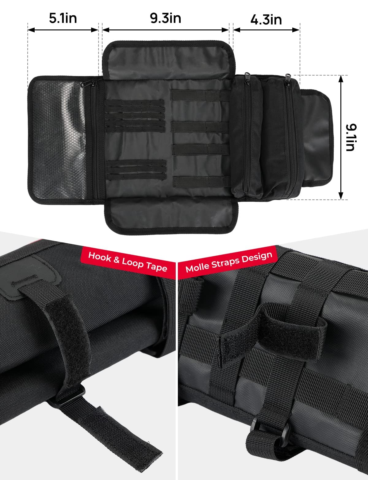 Photo of Tool Bag for Motorcycles Softail Dyna Sportster by Kemimoto - Premium for UTVs / Side by Sides