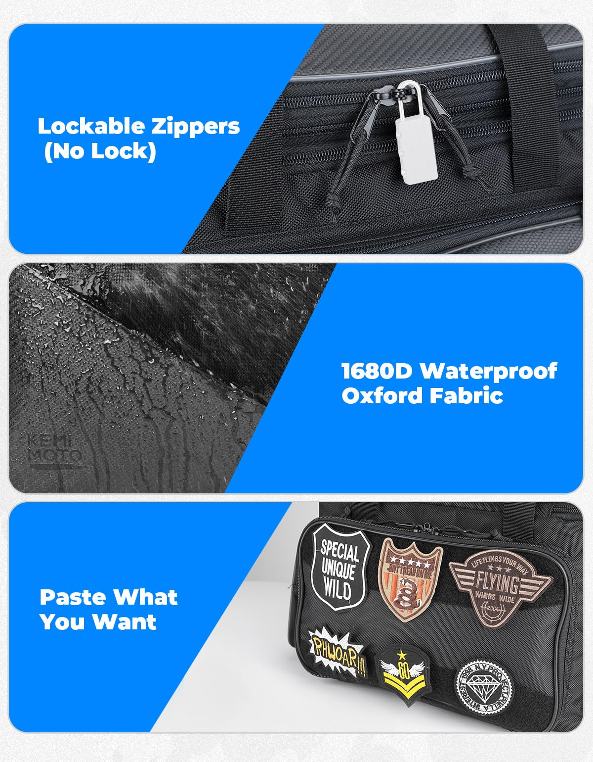 Photo of Pistol Range Bag for Shooting, Hunting, Black by Kemimoto - Premium for UTVs / Side by Sides