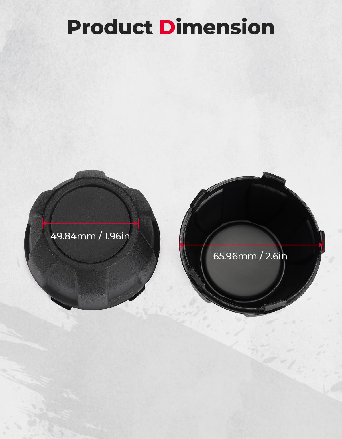 Photo of 4PCS Tire Wheel Hub Caps for Kawasaki Teryx KRX 1000 by Kemimoto - Premium for UTVs / Side by Sides
