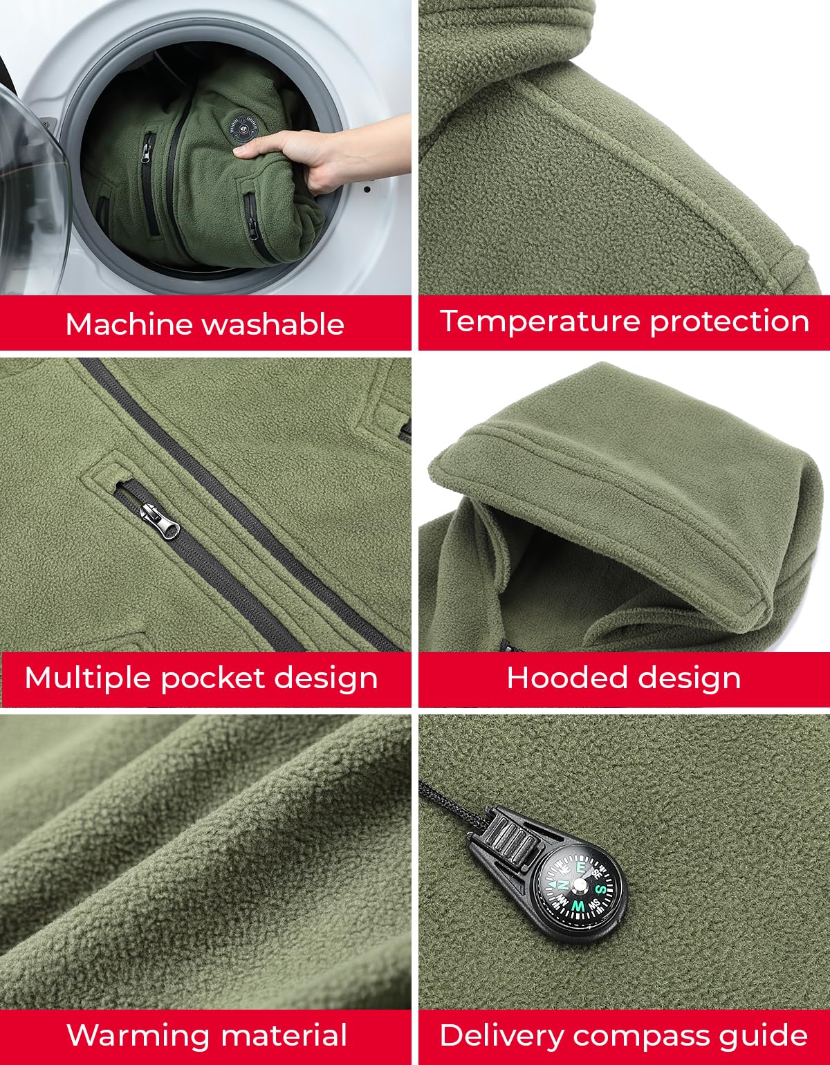 Photo of Kemimoto Electric Hooded Sweatshirt with 12V 20000mAh Battery Pack by Kemimoto - Premium for UTVs / Side by Sides