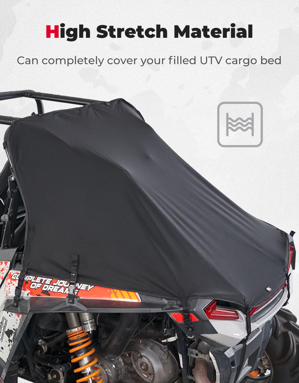 Photo of UTV Cargo Bed Cover for RZR XP 1000 / Turbo 2014-2023 by Kemimoto - Premium for UTVs / Side by Sides
